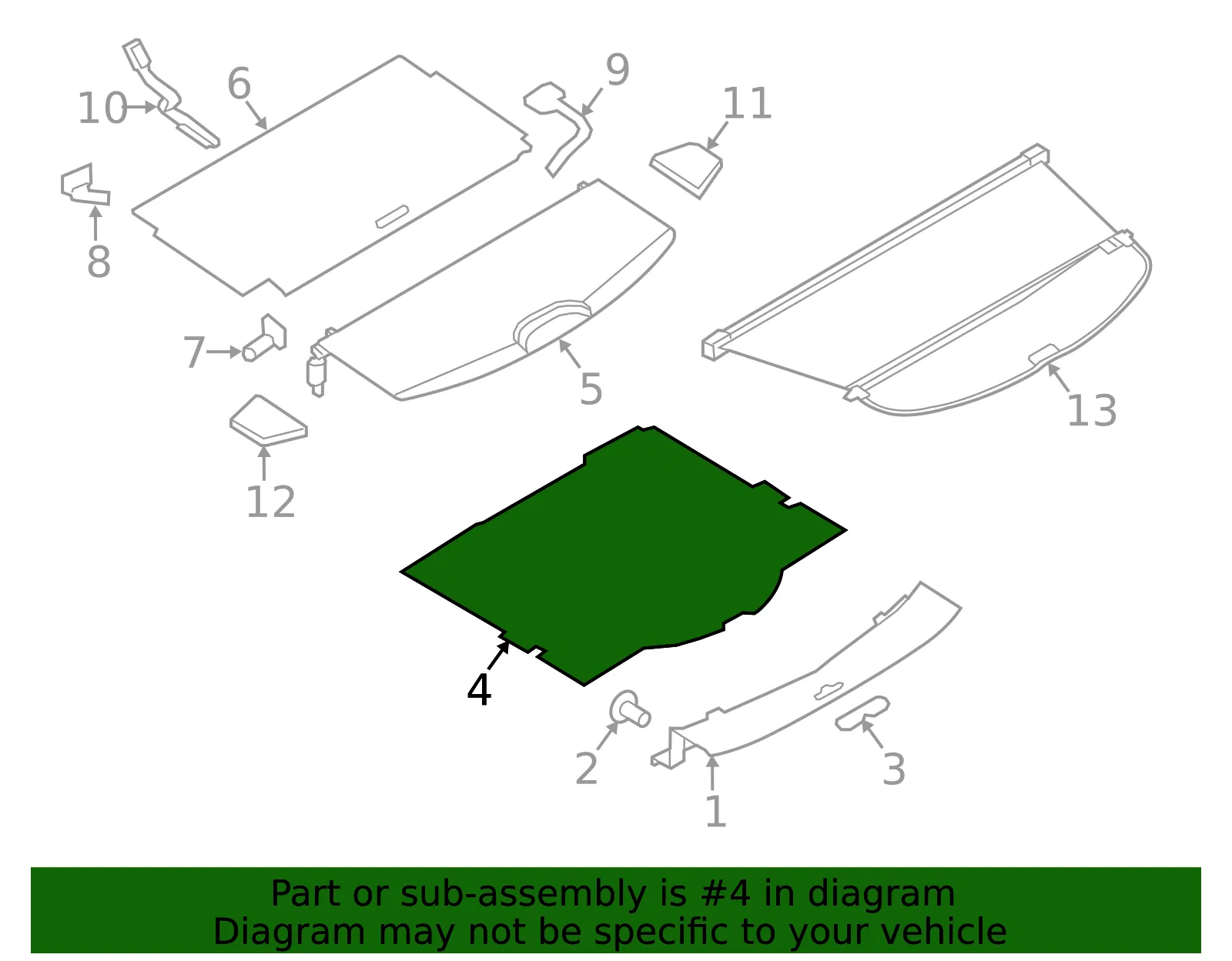 Floor Cover - Nissan (84904-5HJ4A) - view 2