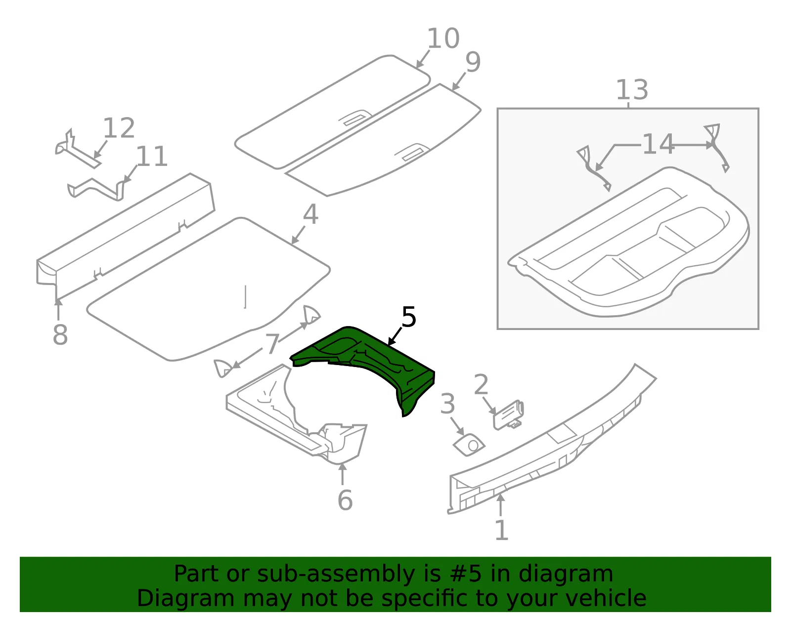 Spacer - Passenger Side (RH) - Nissan (84977-6MM0B) - view 2
