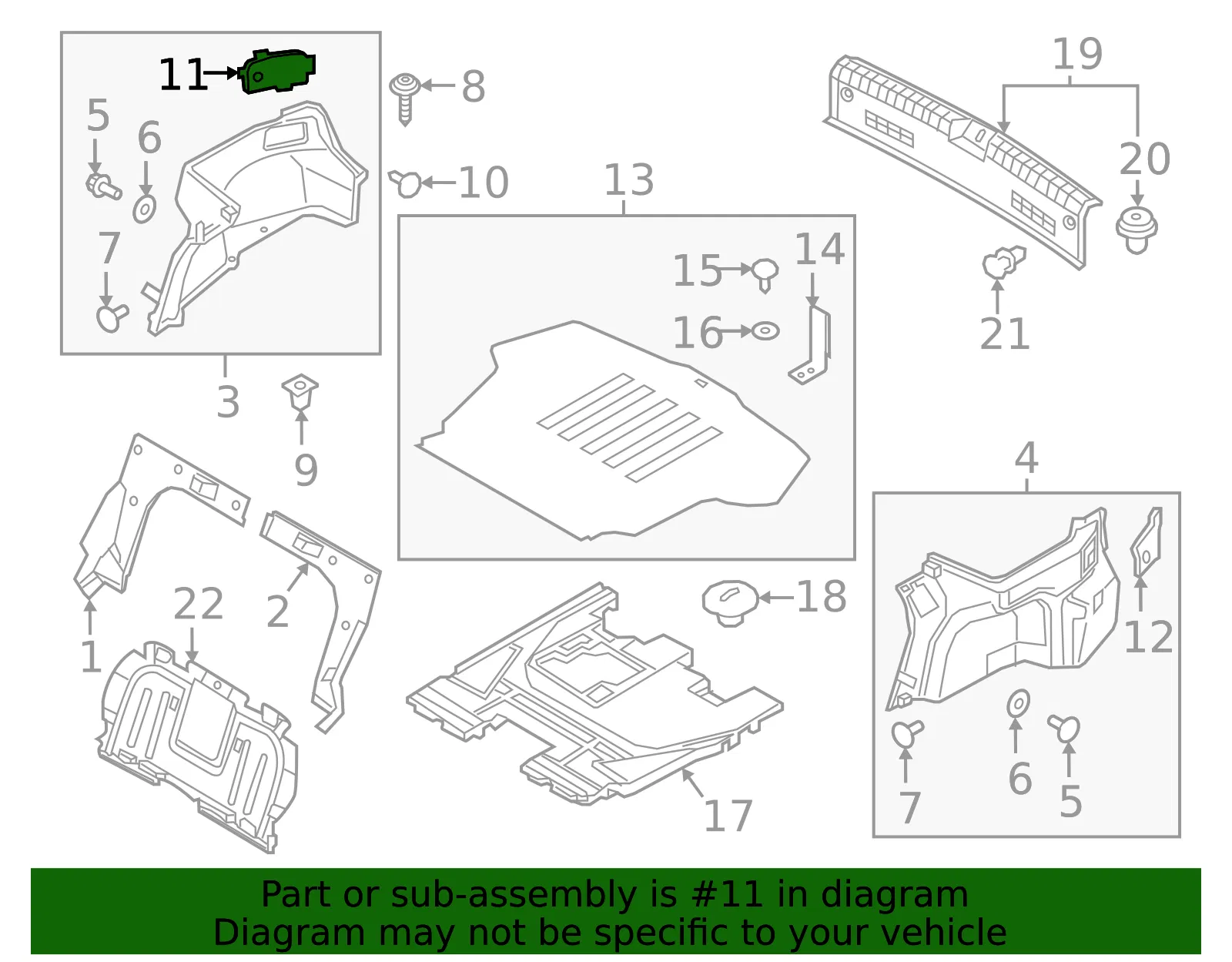 Cover - Passenger Side (RH) - Kia (85754-D4000WK) - view 2