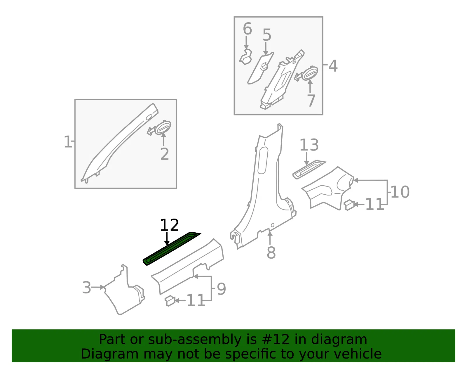 Front Sill Plate - Driver's Side (LH) - Kia (85873-3W000WK) - view 2