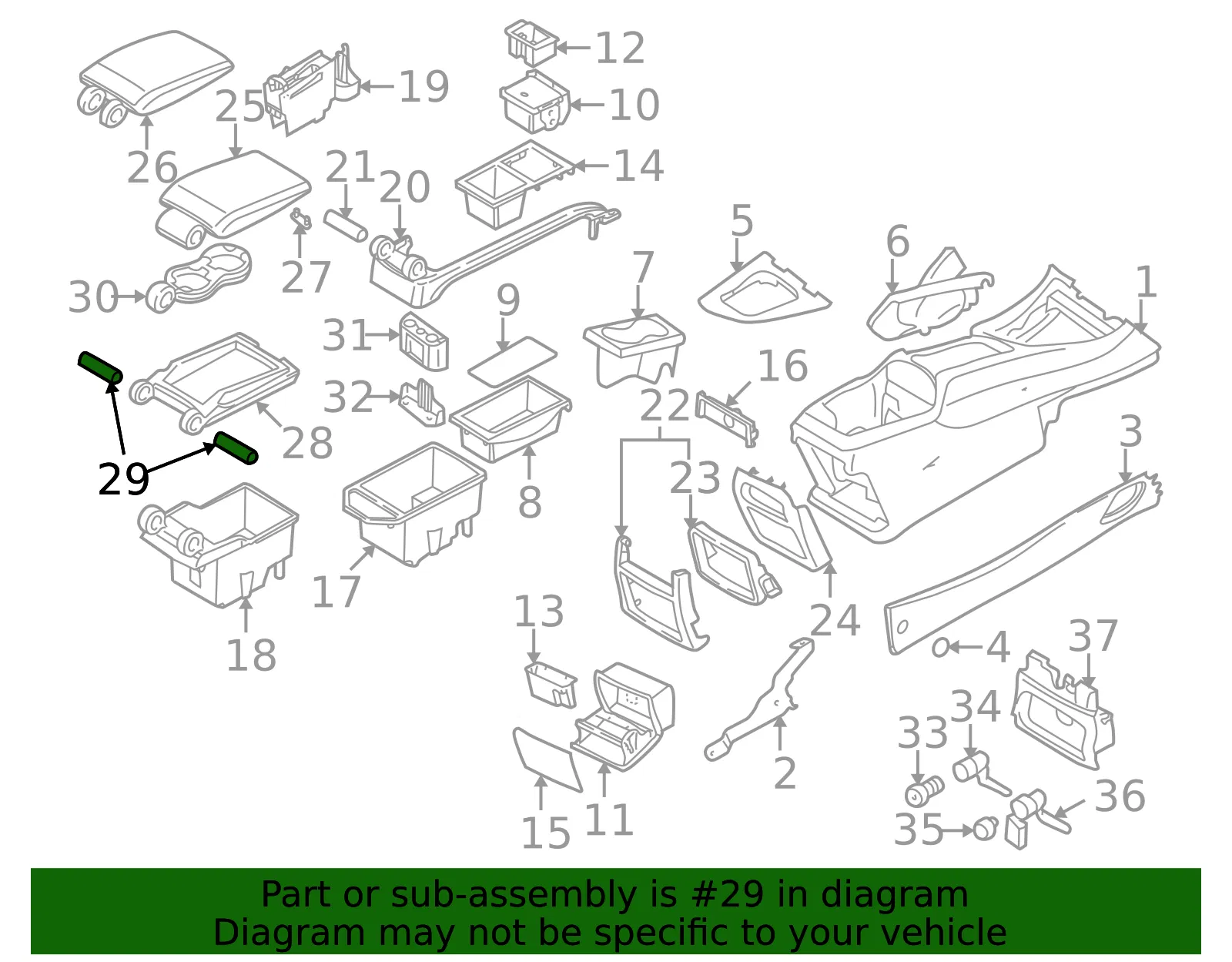 Cover Pin - Passenger Side (RH) - Volvo (8619964) - view 2