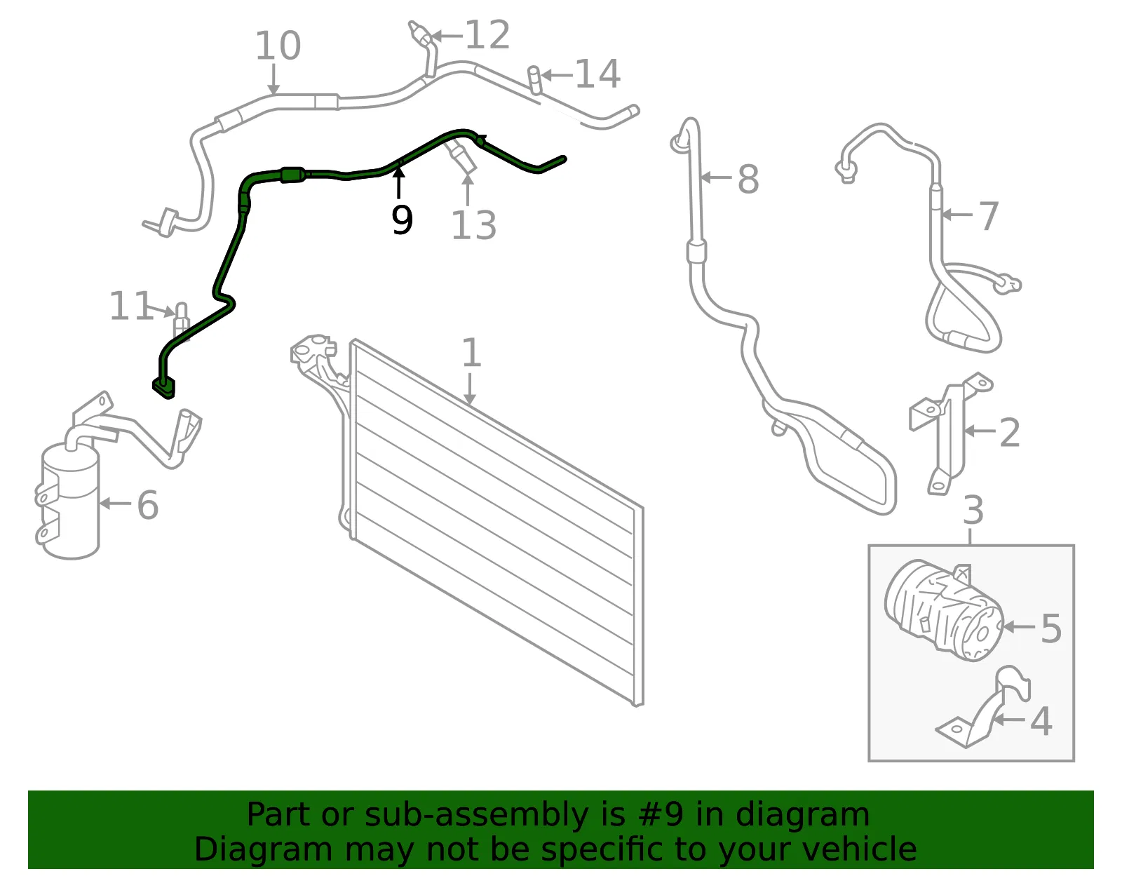Pressure Hose - Volvo (31292002) - view 2