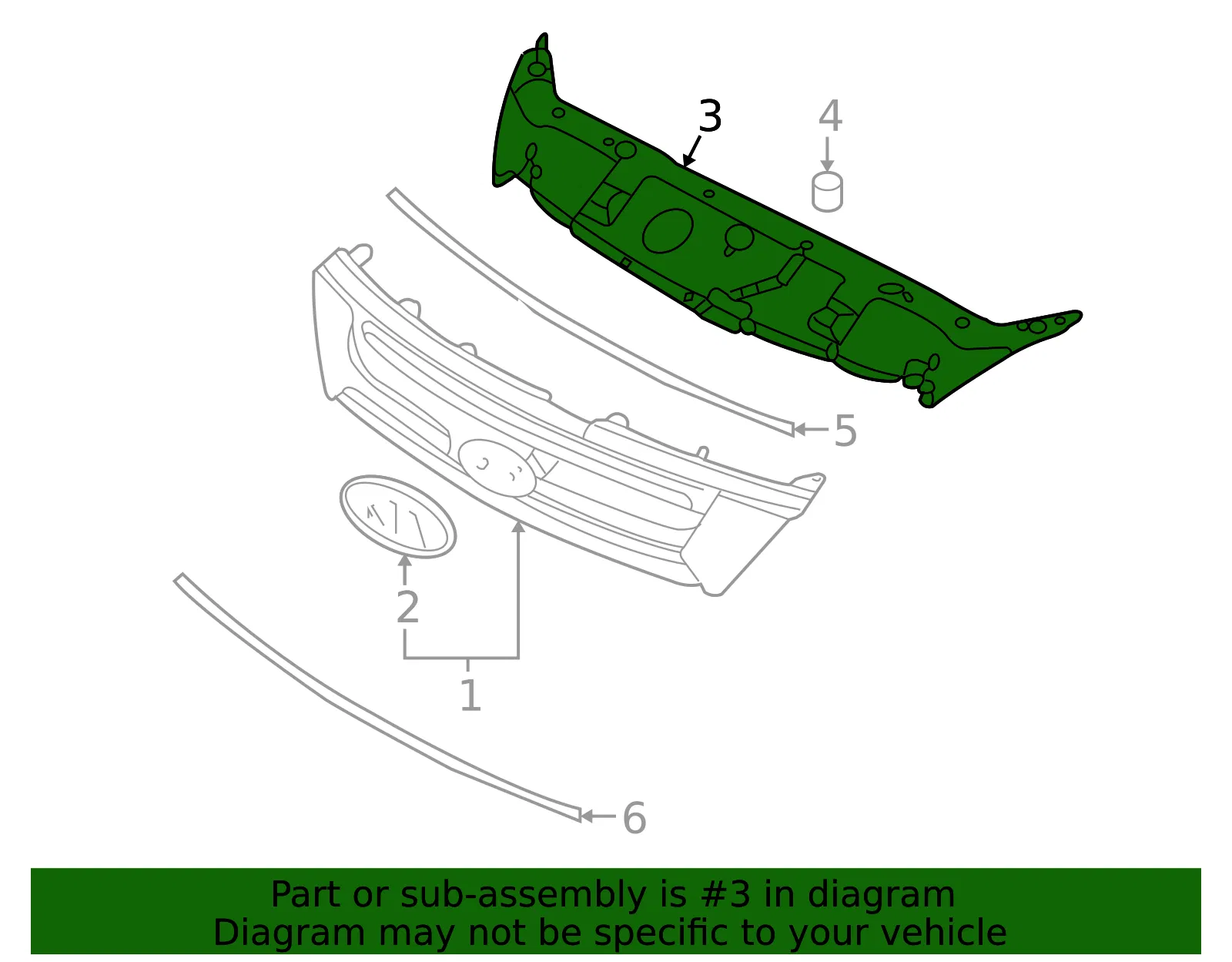 Upper Shield - Kia (86361-4D000) - view 2