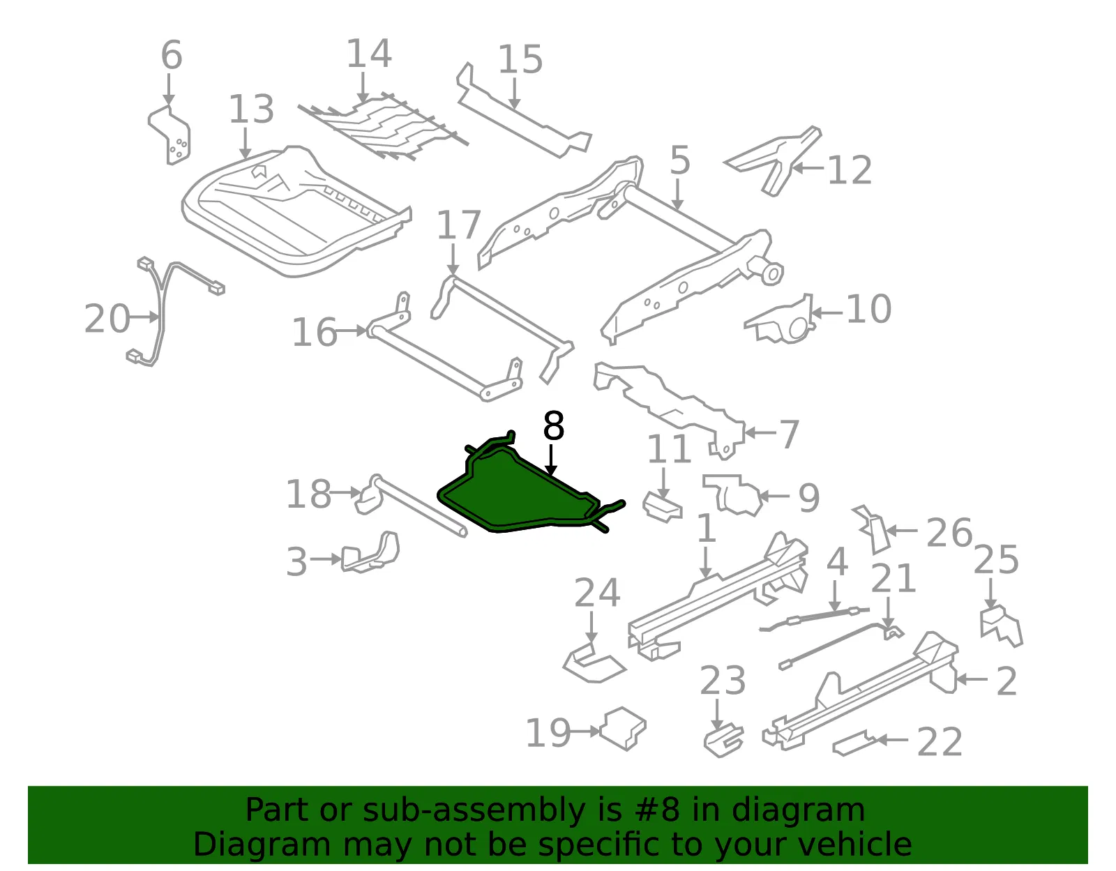 Support Brace - Driver's Side (LH) - Volvo (8639019) - view 2