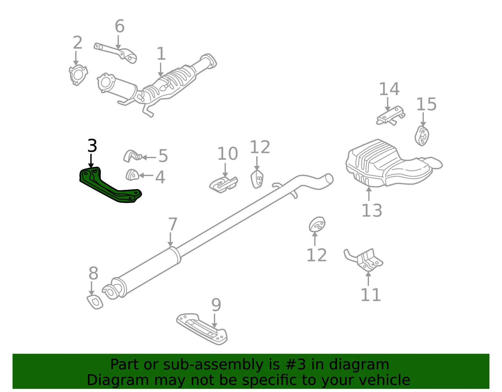 Converter & Pipe Bracket - Volvo (30676705) - view 3