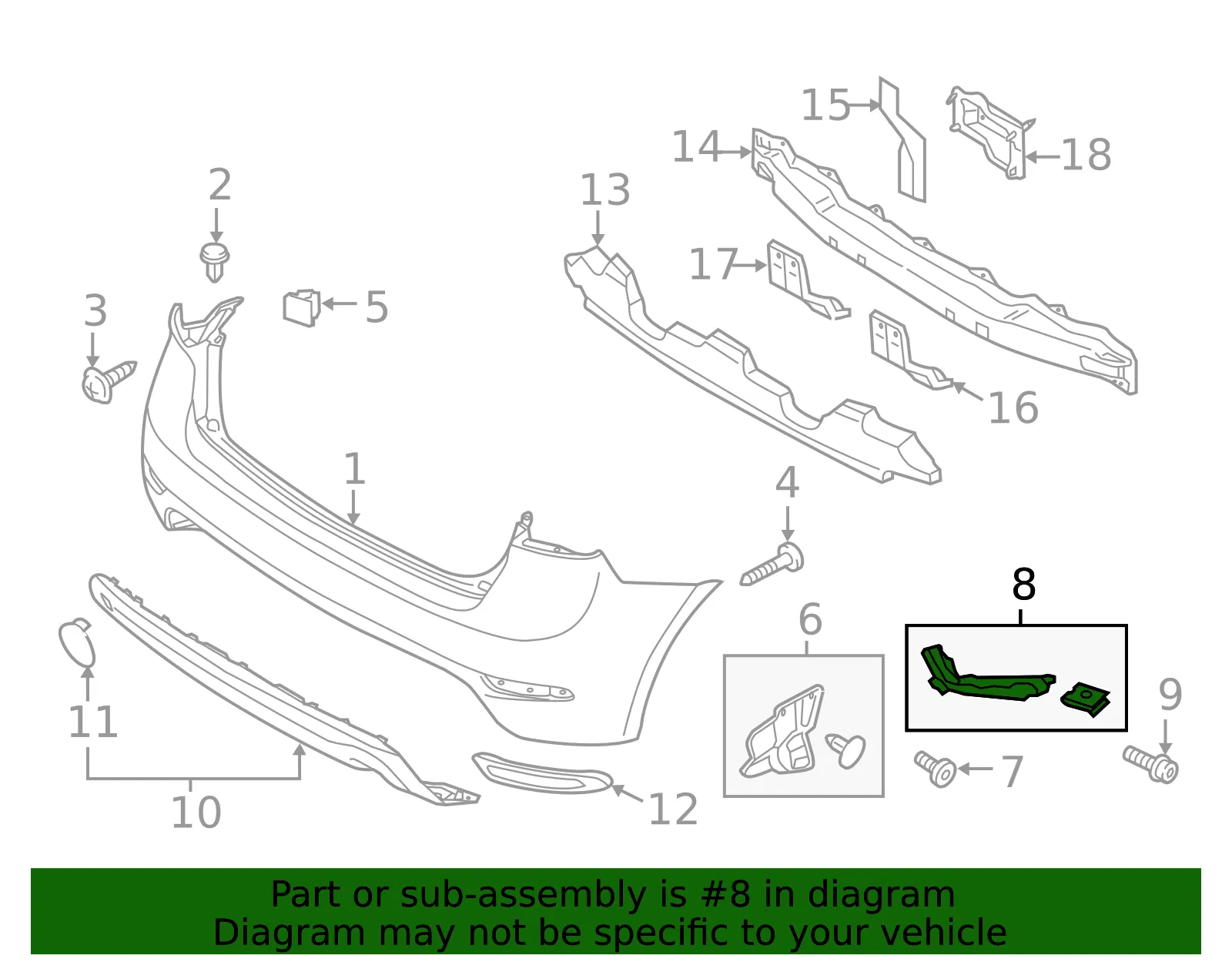 Side Retainer - Driver's Side (LH) - Kia (86613-A7500) - view 2