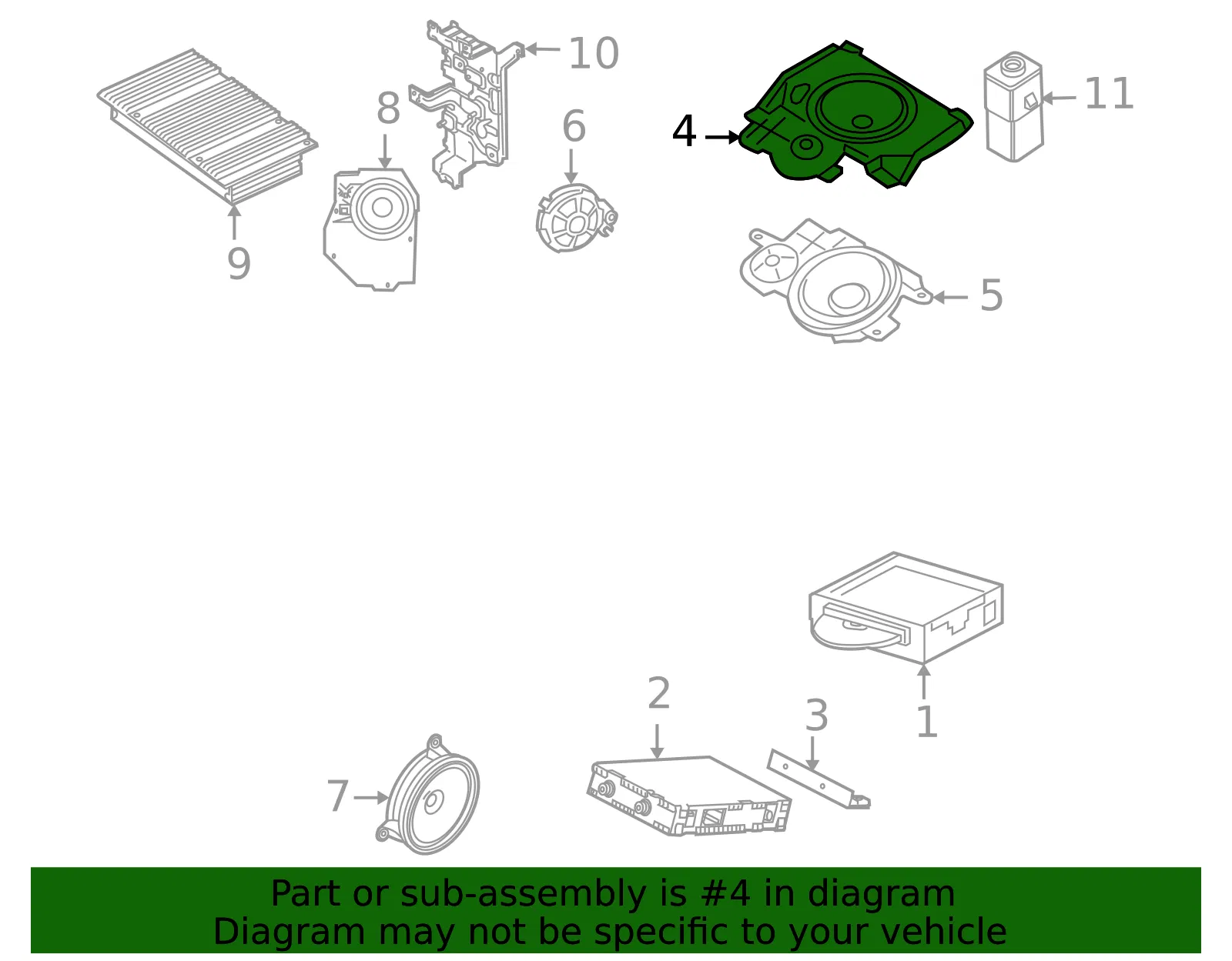 Inst Panel Speaker - Volvo (30772942) - view 2