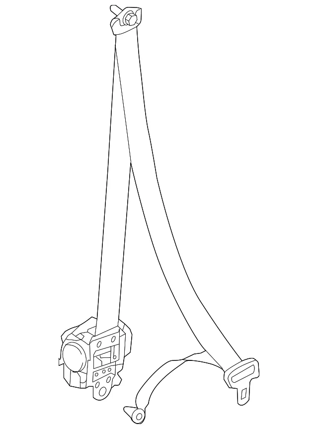 Belt & Retractor - Passenger Side (RH) - Nissan (86884-9KN8B)