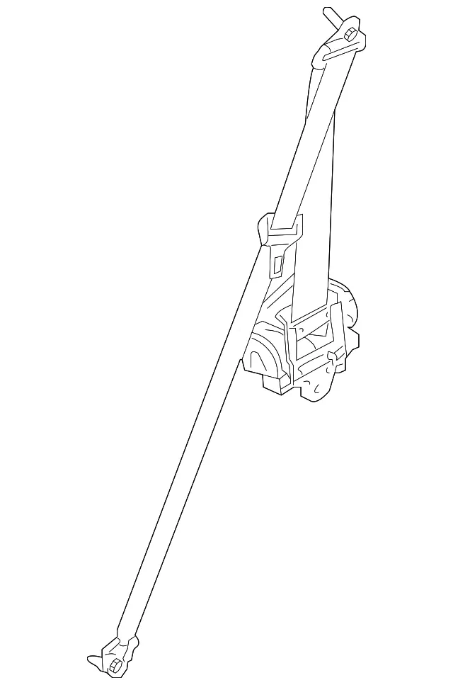 Belt & Retractor - Passenger Side (RH) - Nissan (86884-CD010)