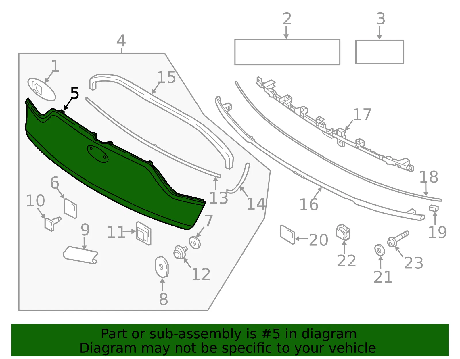 Back Panel - Kia (87371-F6000) - view 2