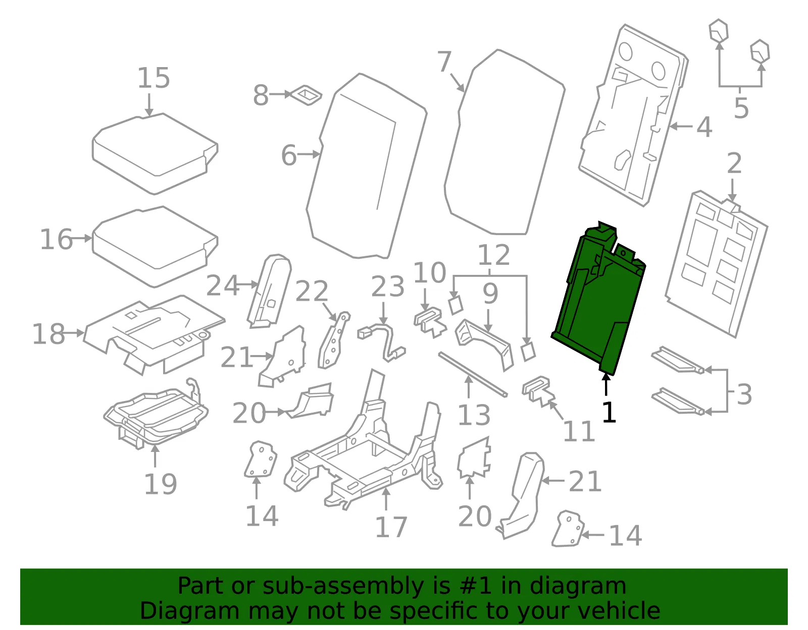Back Frame - Nissan (87791-EZ00A) - view 2