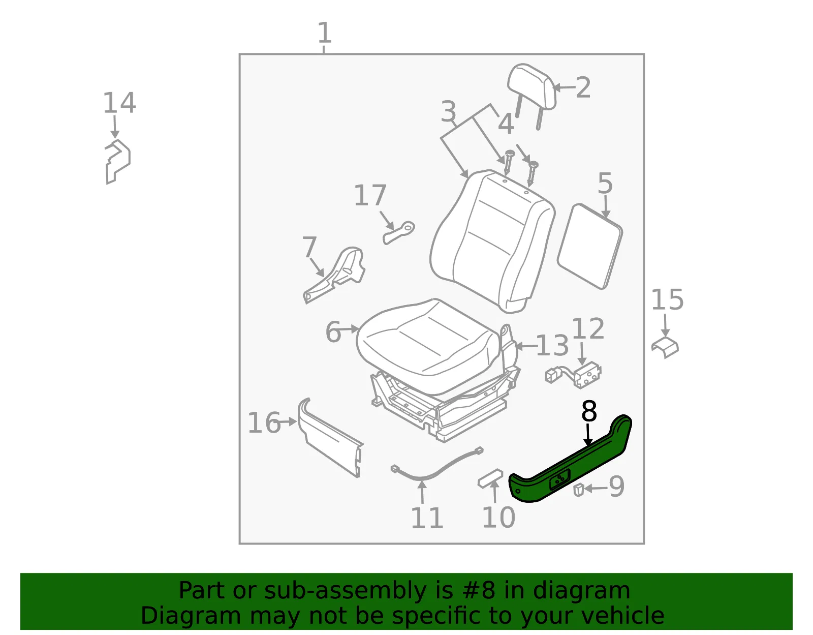 Side Cover - Kia (88170-3E201FC) - view 2