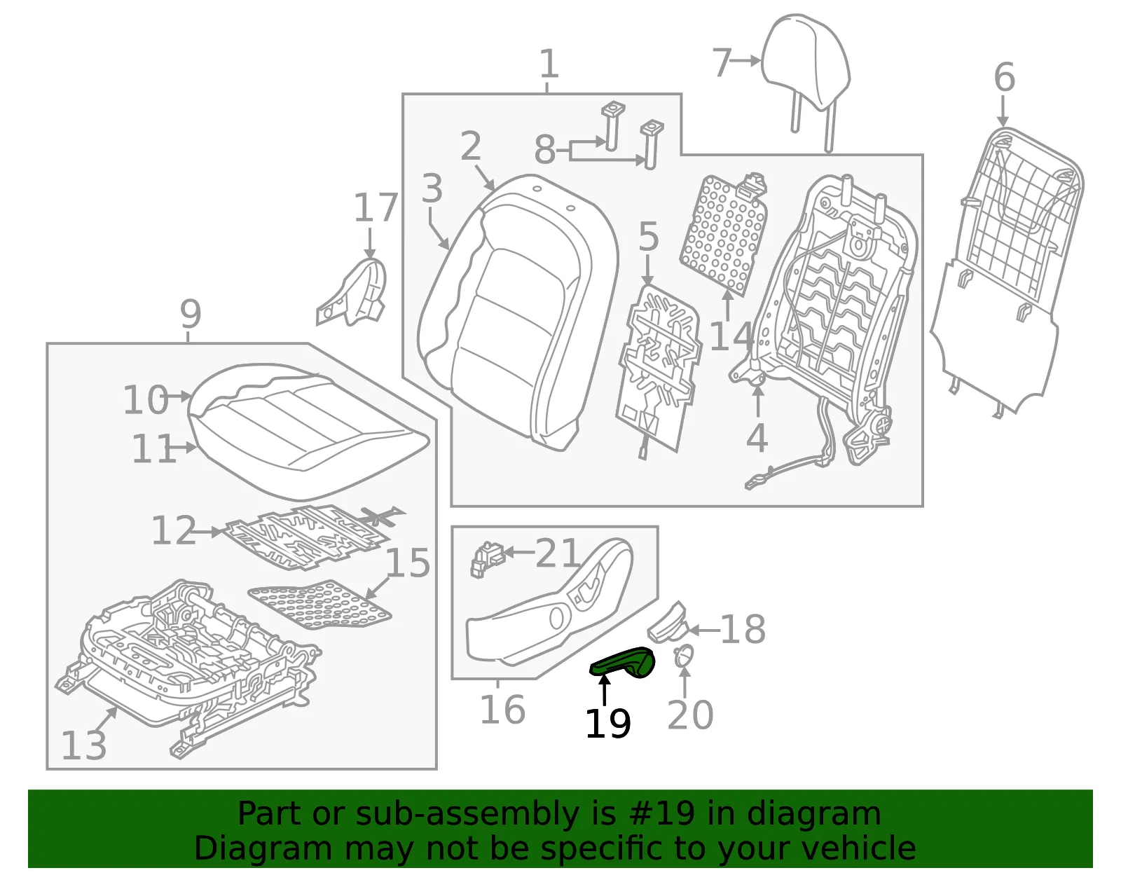 Height Adjuster - Kia (88195-A7010WK) - view 2