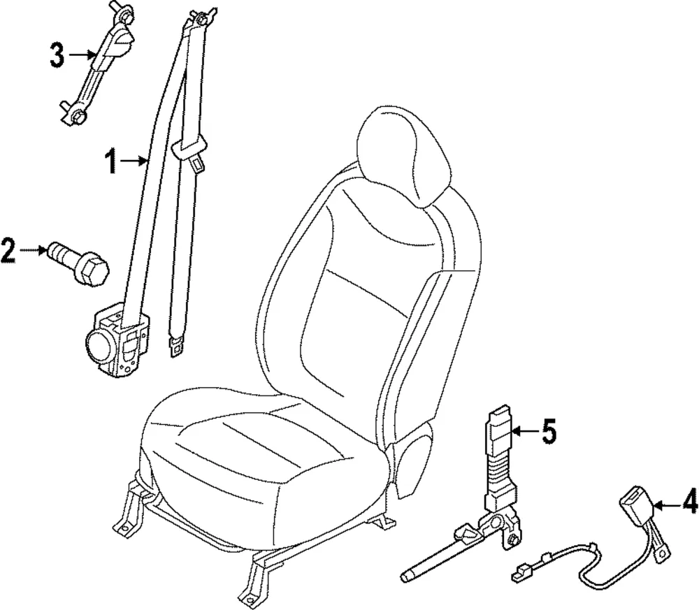 Lap & Shoulder Belt - Kia (88820-DW500GYT)