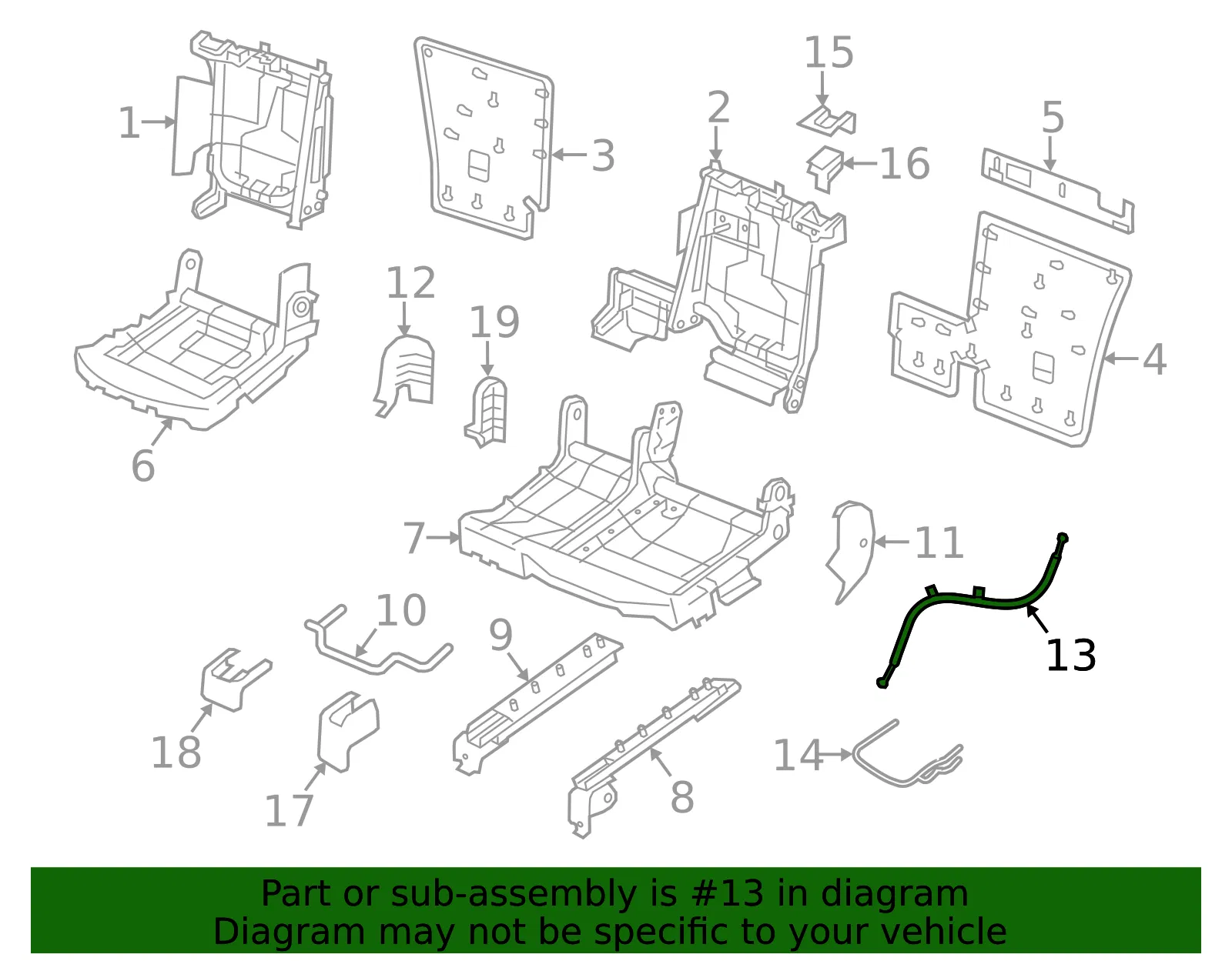 Control Cable - Nissan (88920-4BA1A) - view 2