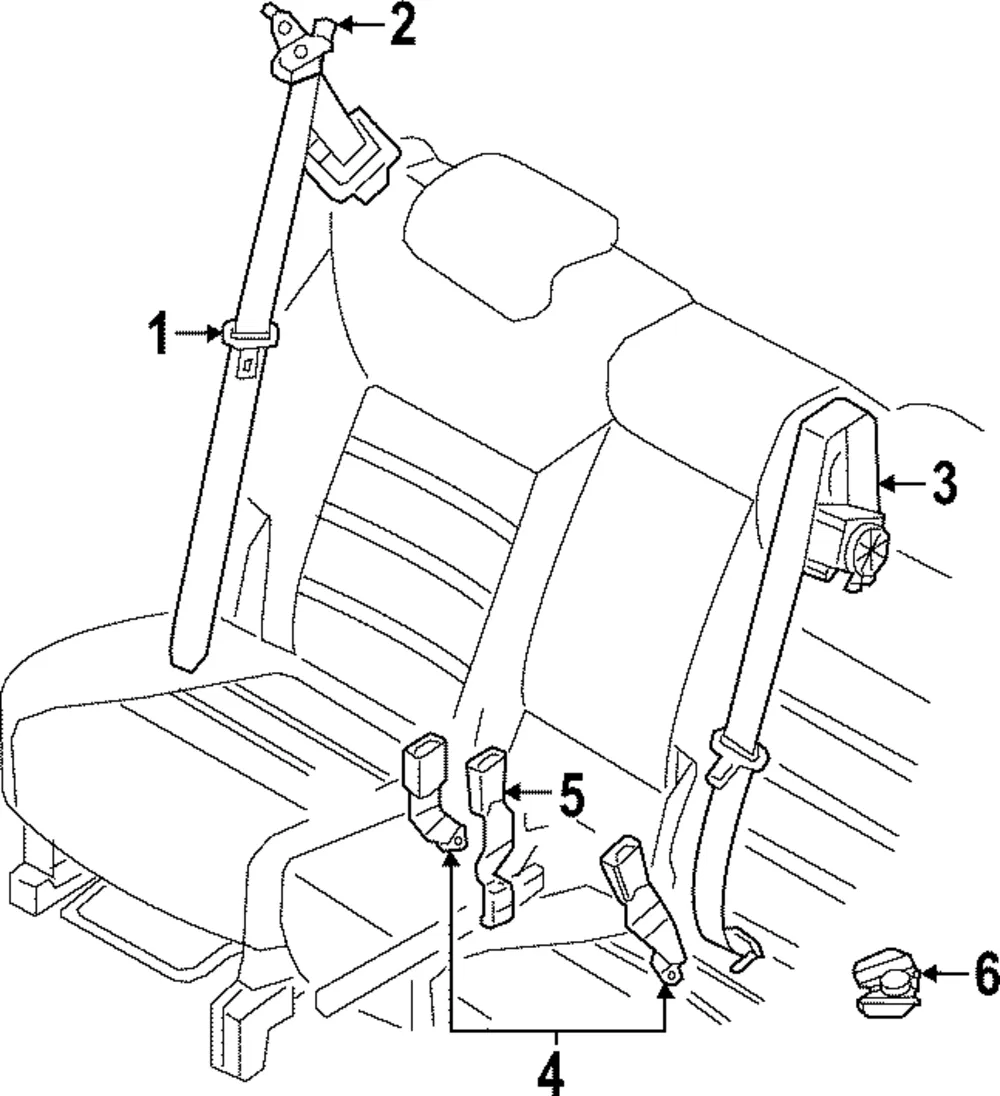 Lap & Shoulder Belt - Kia (89880-DW500GYT)