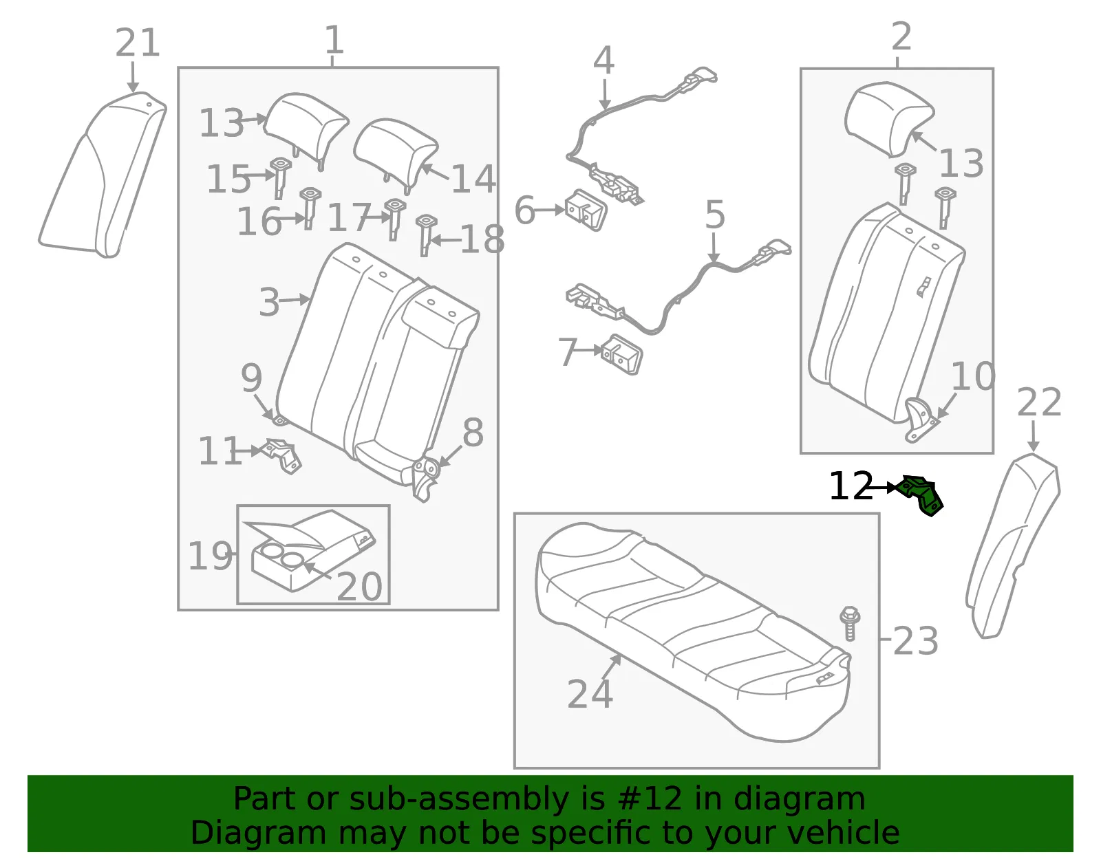 Anchor - Driver's Side (LH) - Kia (89898-2G020) - view 2