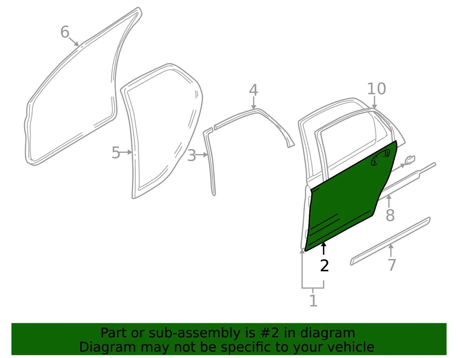 Outer Panel - Driver's Side (LH) - Volvo (9159265) - view 2
