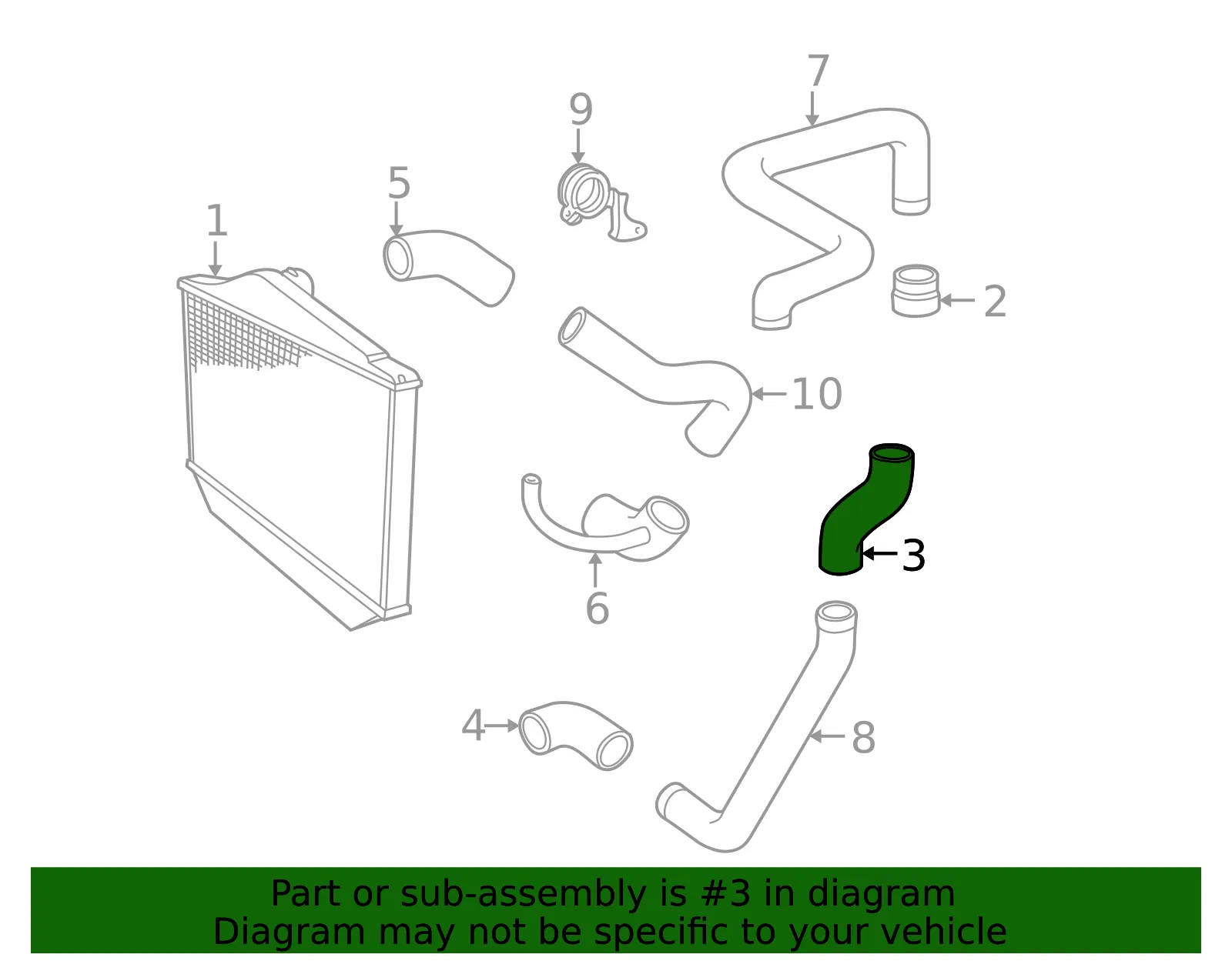 Inter-Cooler Pipe - Volvo (9161091) - view 3