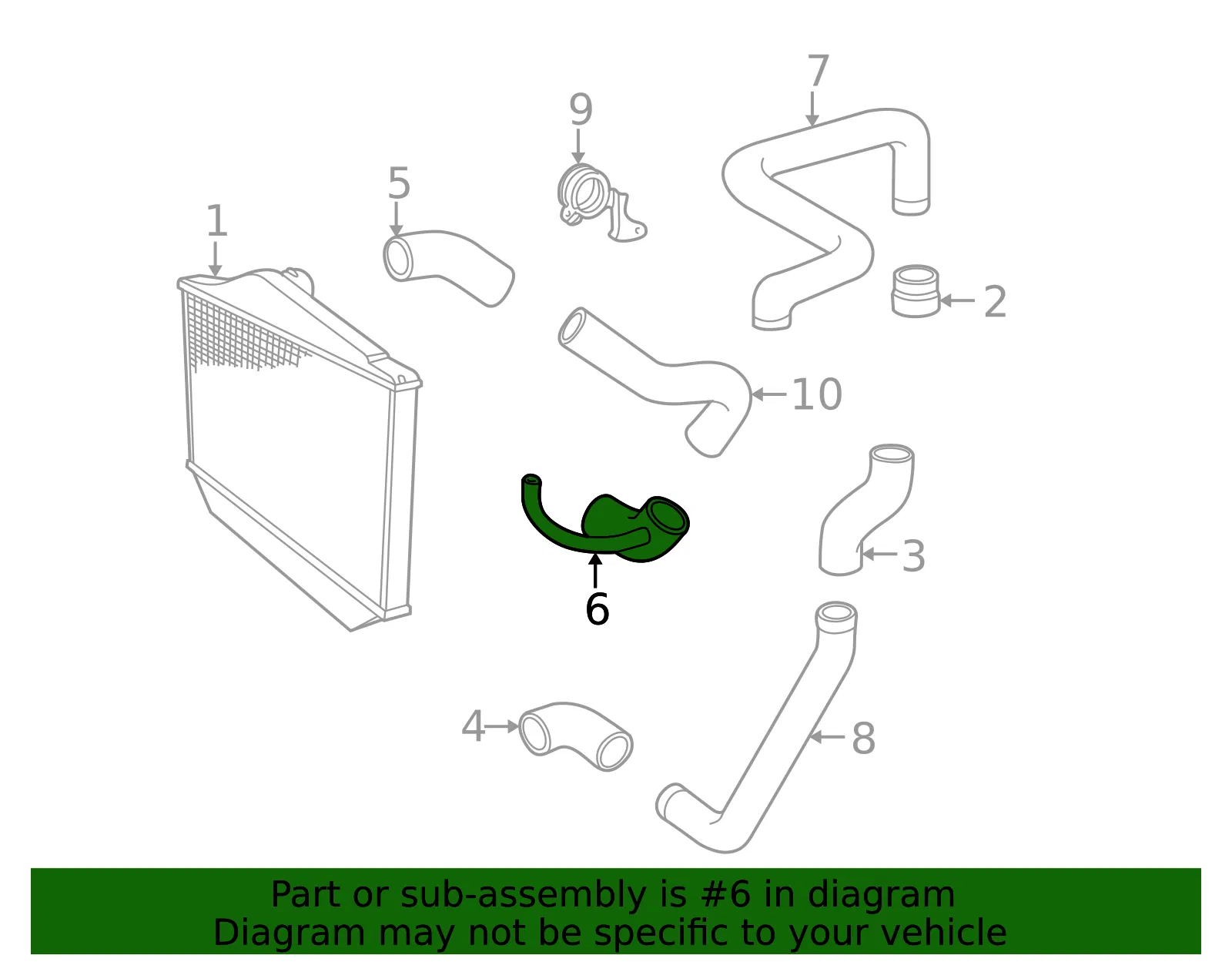 Inter-Cooler Pipe - Volvo (9161093) - view 3