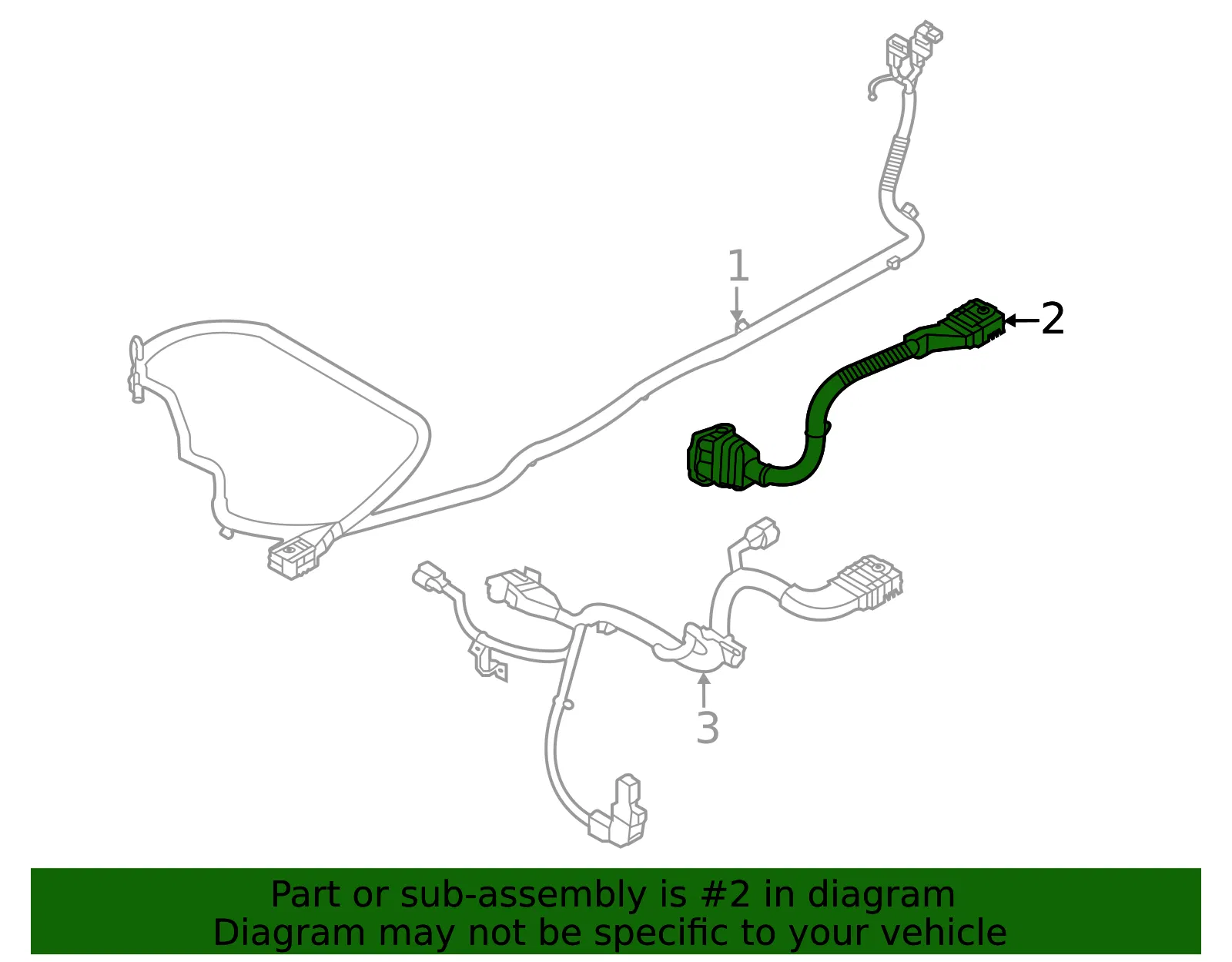 Cable - Kia (91673-CH100) - view 2