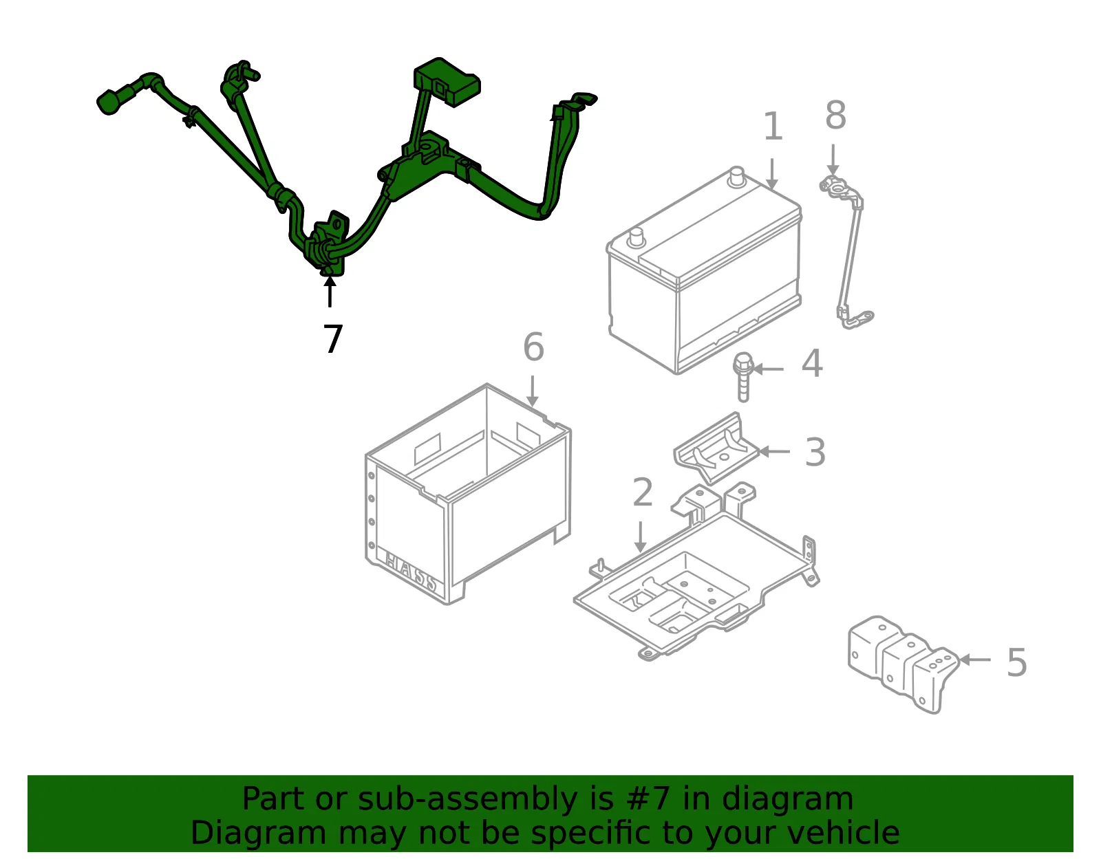 Positive Cable - Kia (91850-1D010) - view 2