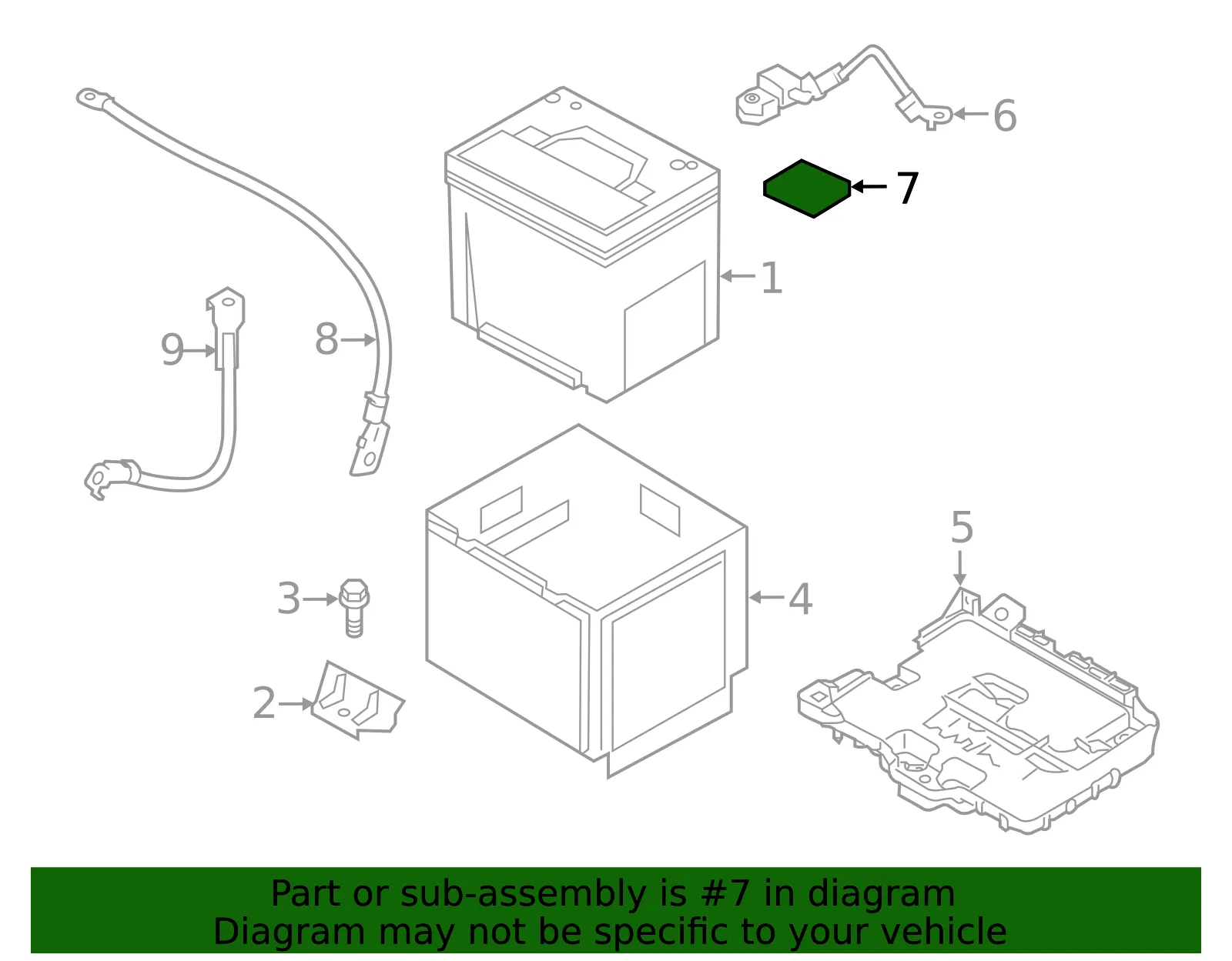 Positive Cable - Kia (91850-1W111) - view 2