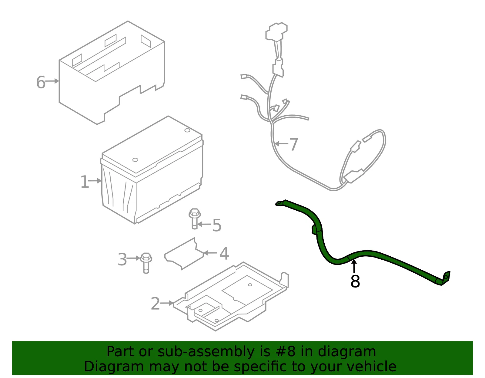Negative Cable - Kia (91850-2J010) - view 2