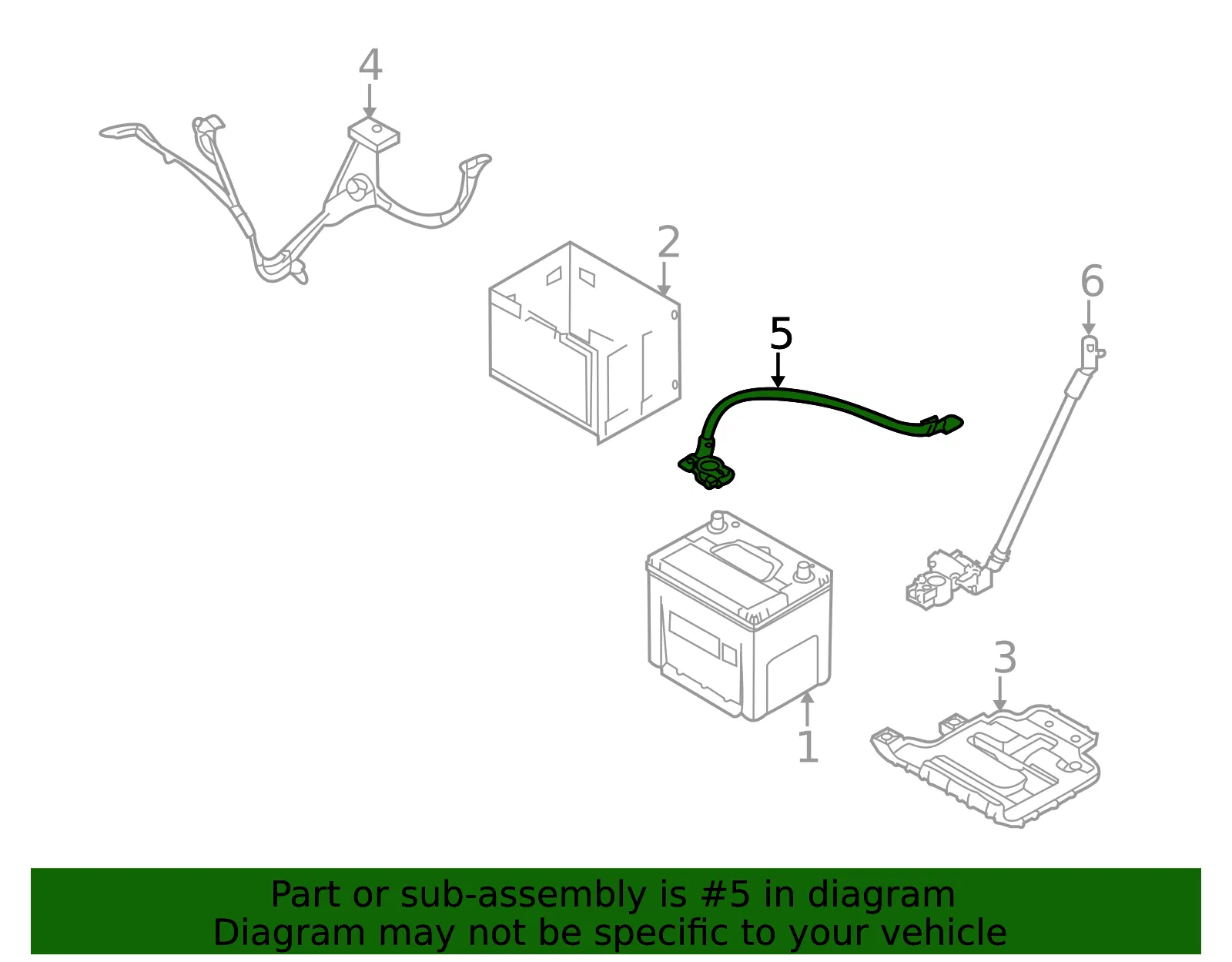 Negative Cable - Kia (91861-2K010) - view 2