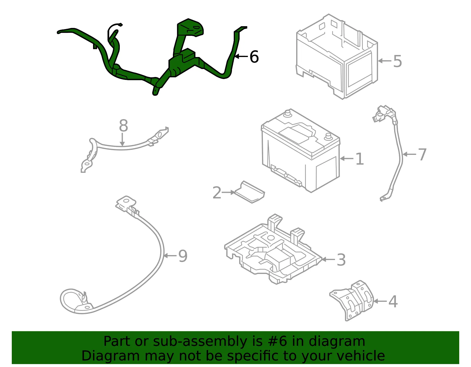 Positive Cable - Kia (91850-2T030) - view 2