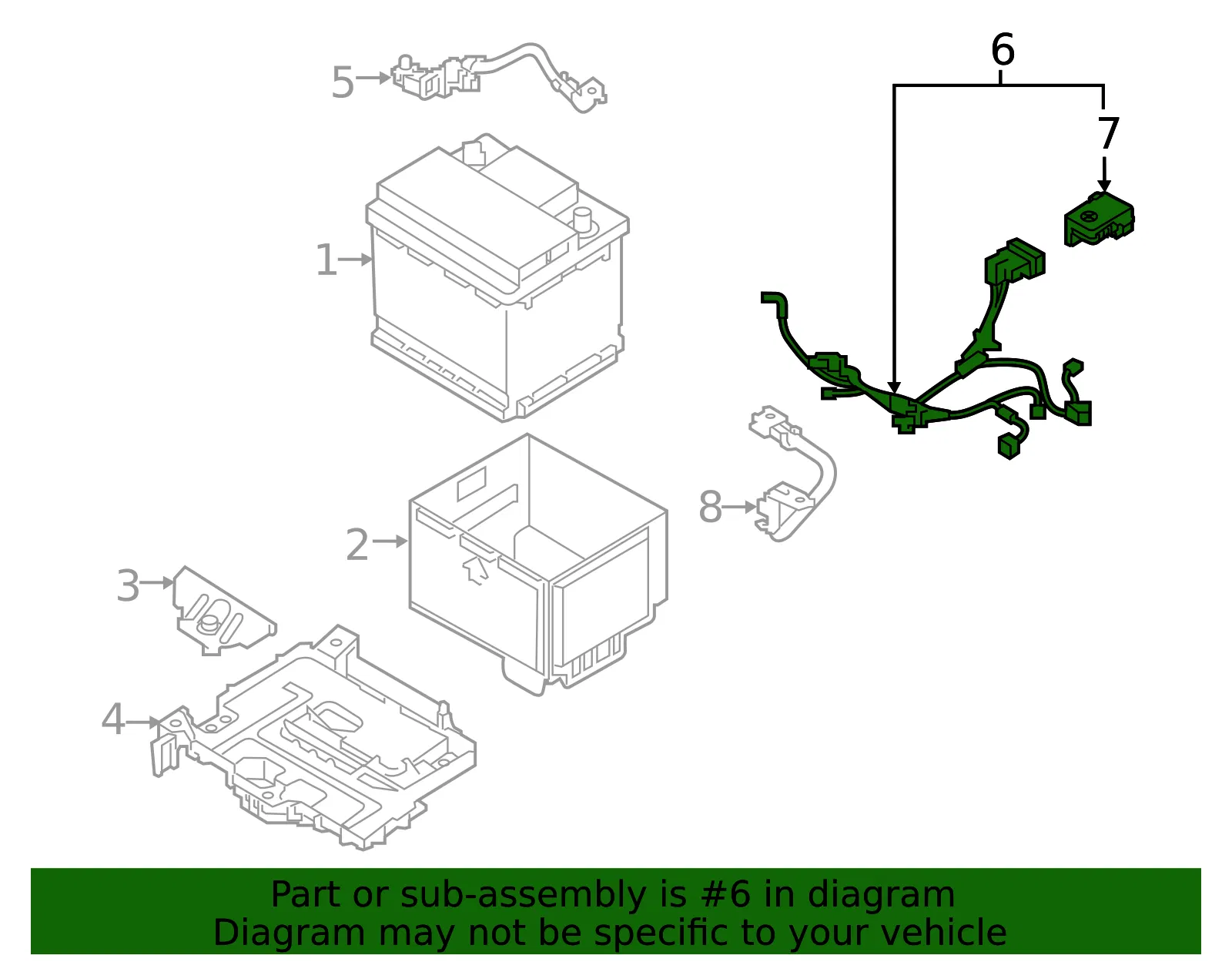 Positive Cable - Kia (91850-A7570) - view 2