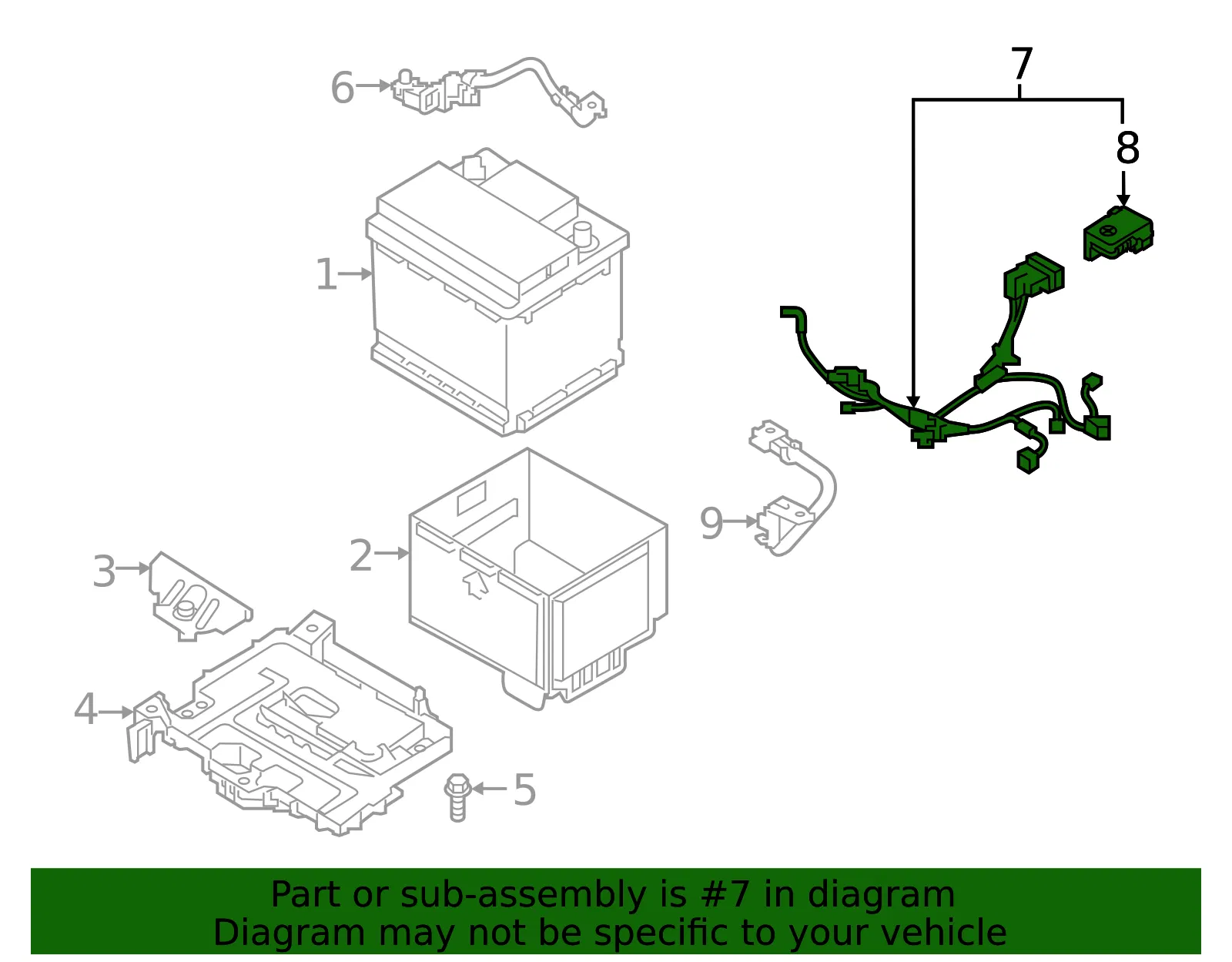 Positive Cable - Kia (91850-B0511) - view 2