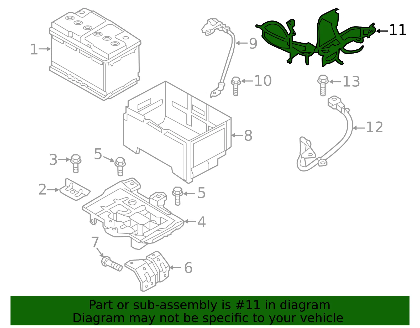 Positive Cable - Kia (91850-D5610) - view 2