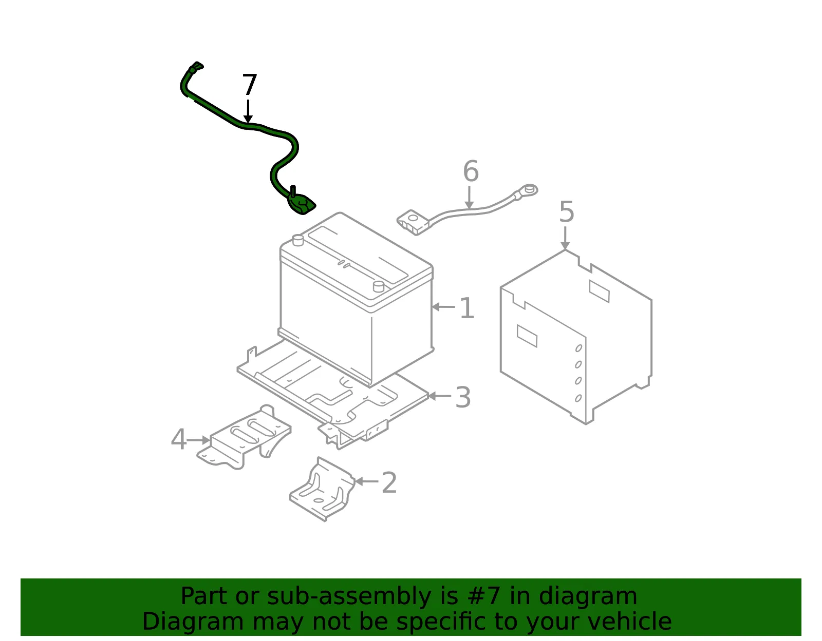 Negative Cable - Kia (91860-1F020) - view 2