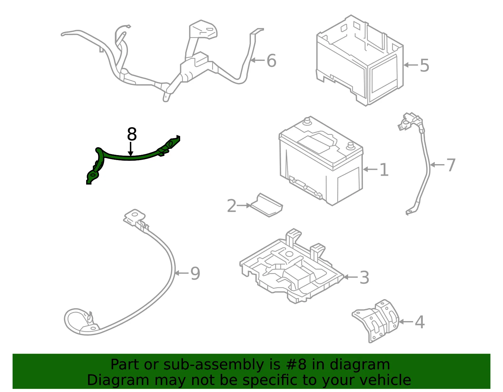 Negative Cable - Kia (91860-2T130) - view 2