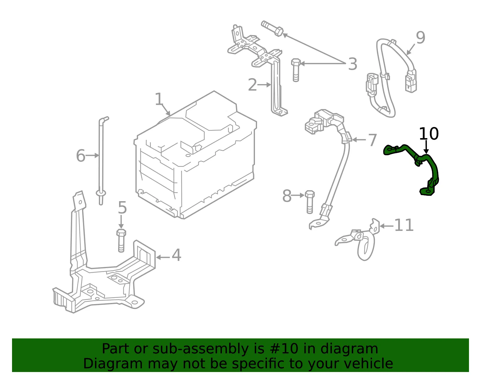 Negative Cable - Kia (91860-4U111) - view 2
