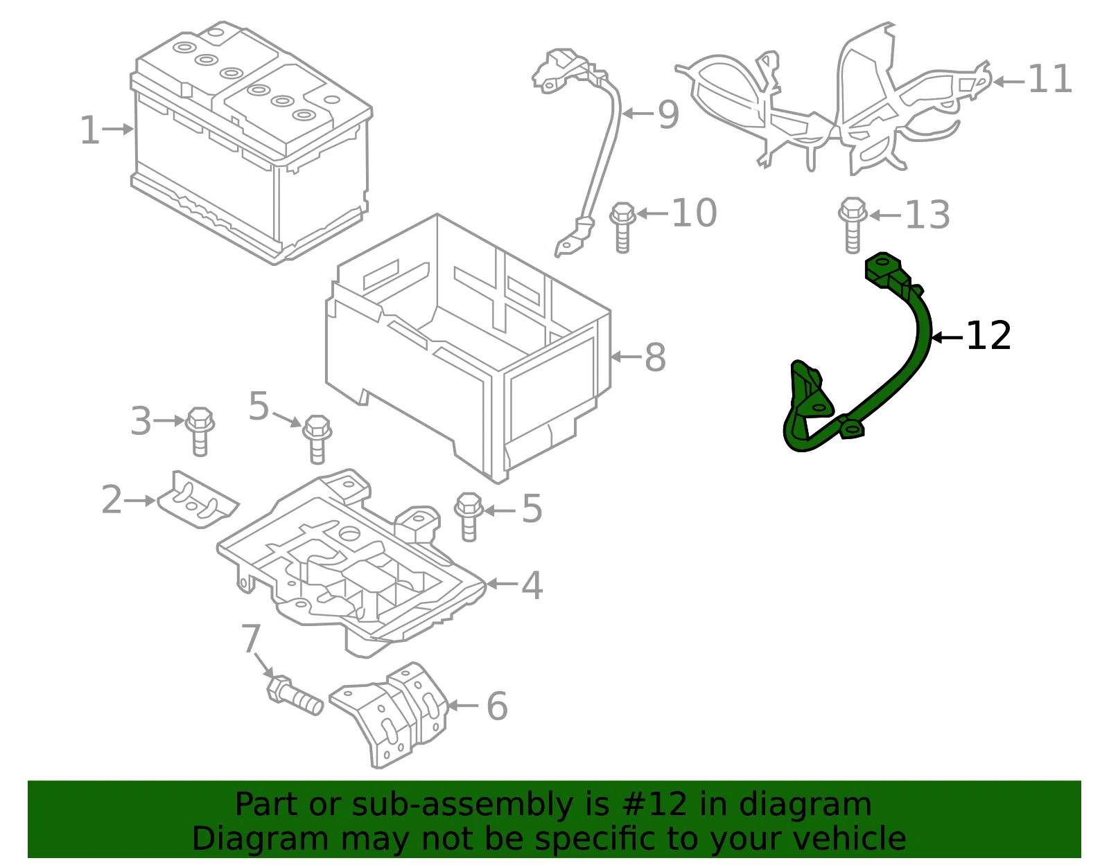 Negative Cable - Kia (91860-D5110) - view 2