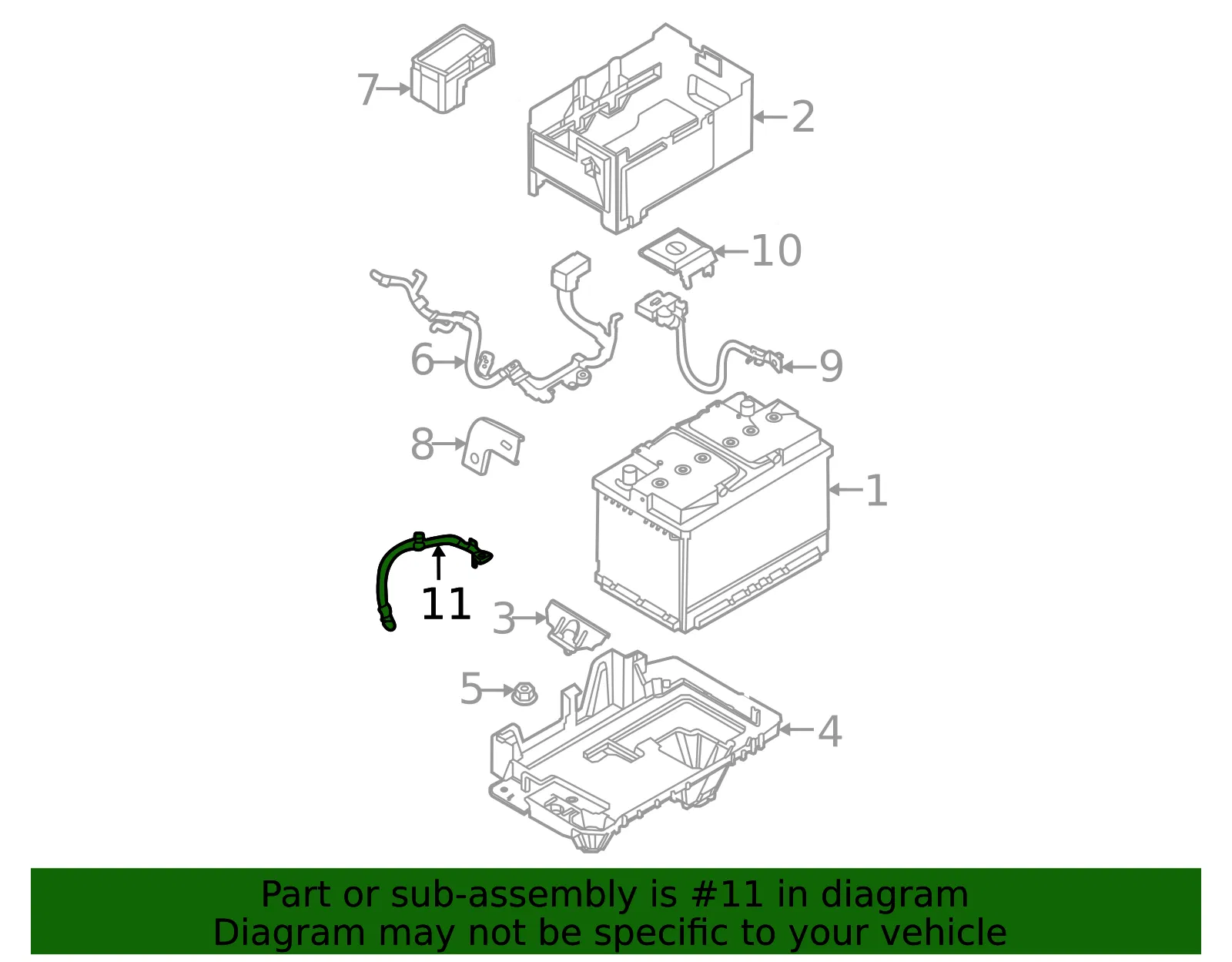 Ground Cable - Kia (91861-L3010) - view 2