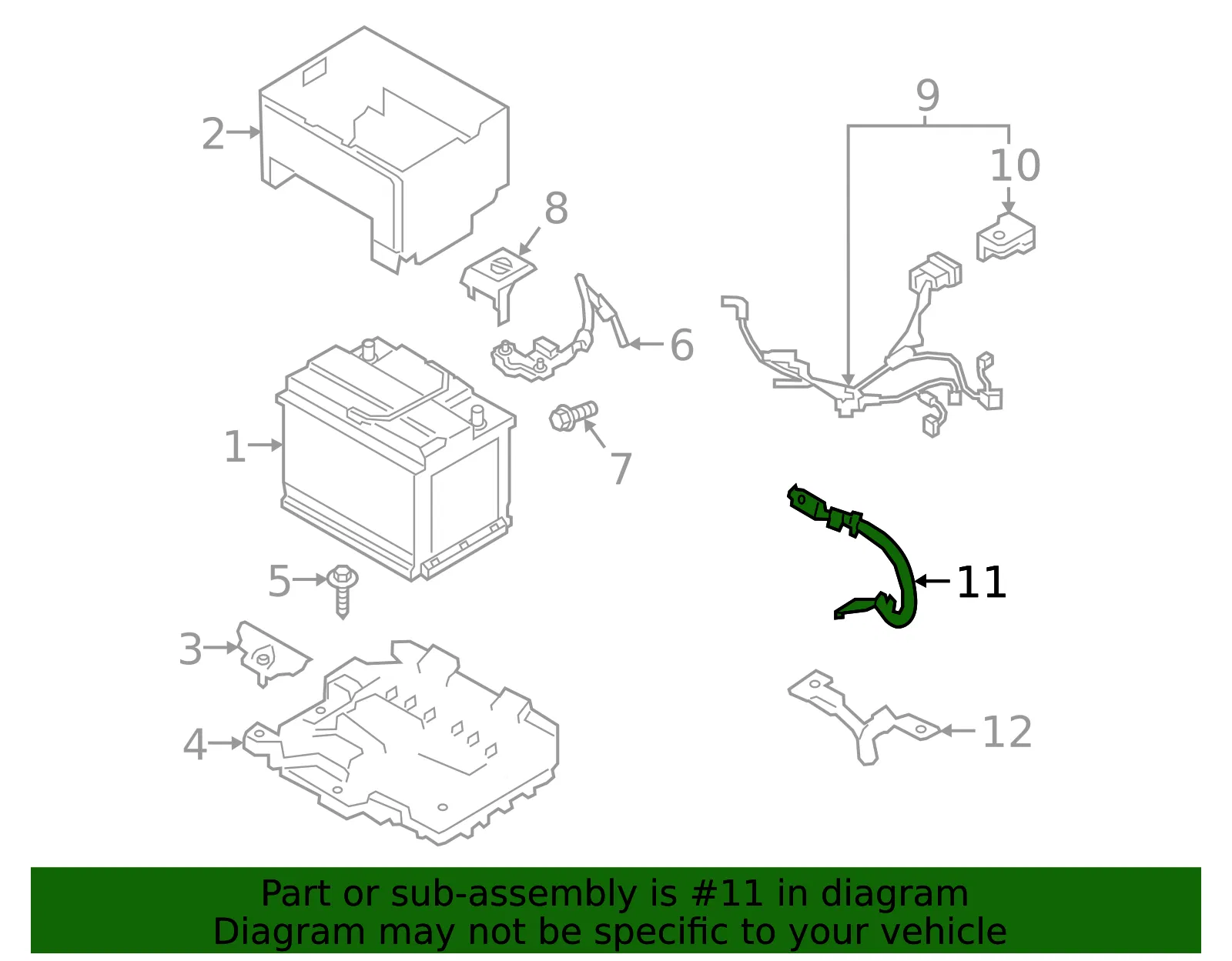 Negative Cable - Kia (91861-M7020) - view 2