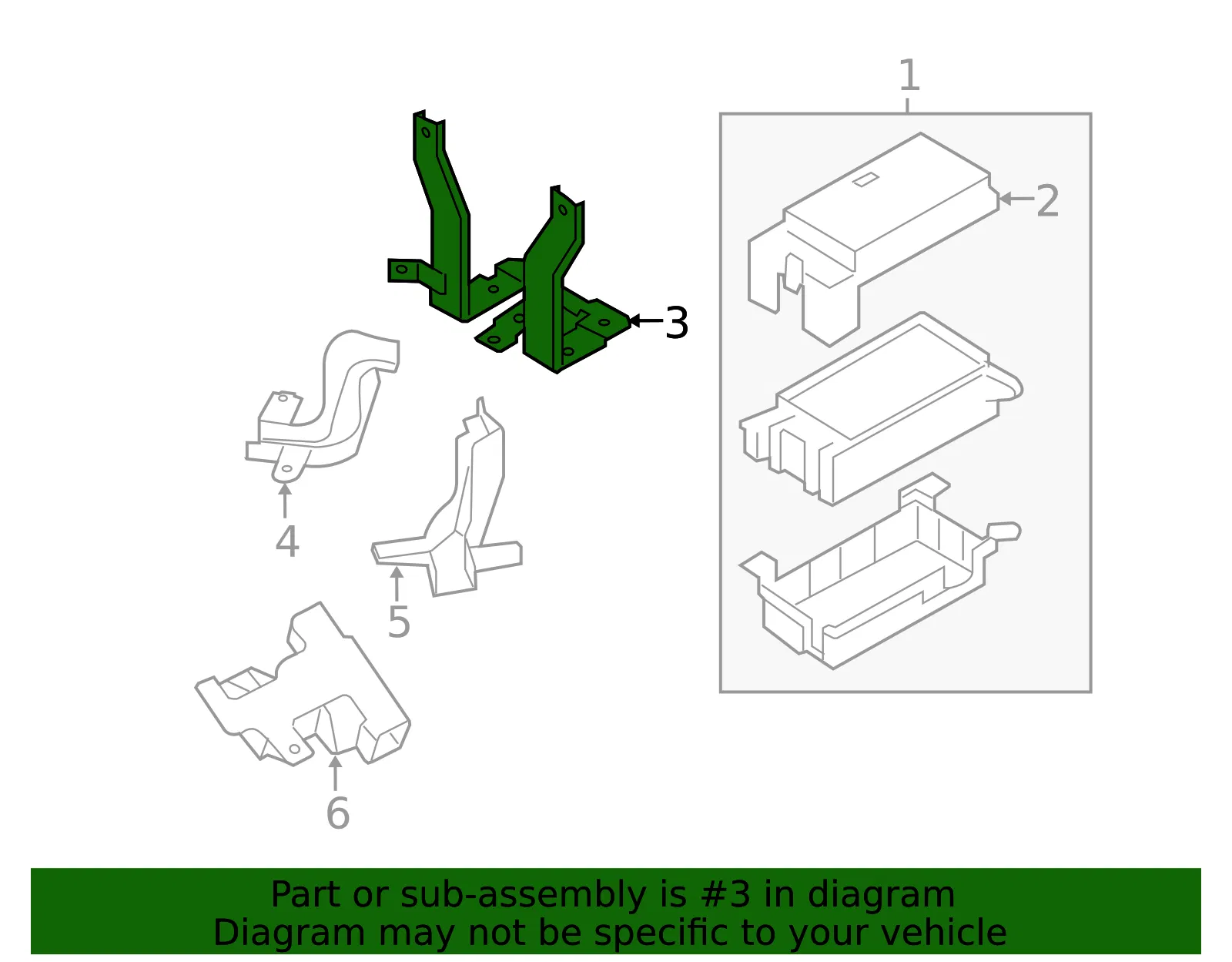 Mount Bracket - Kia (91931-3E130) - view 2