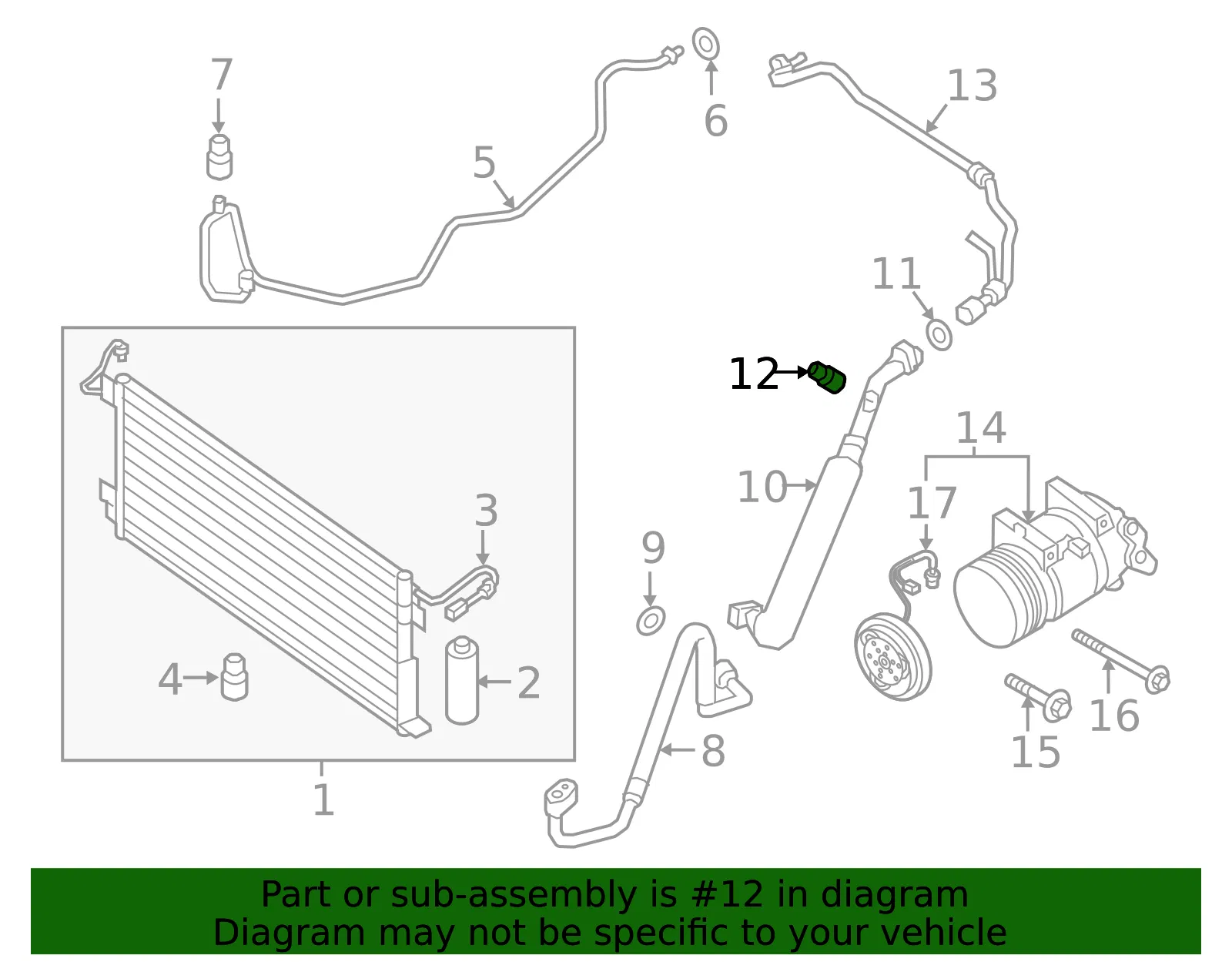 A/C Service Valve Cap - Nissan (92499-EZ60A) - view 2