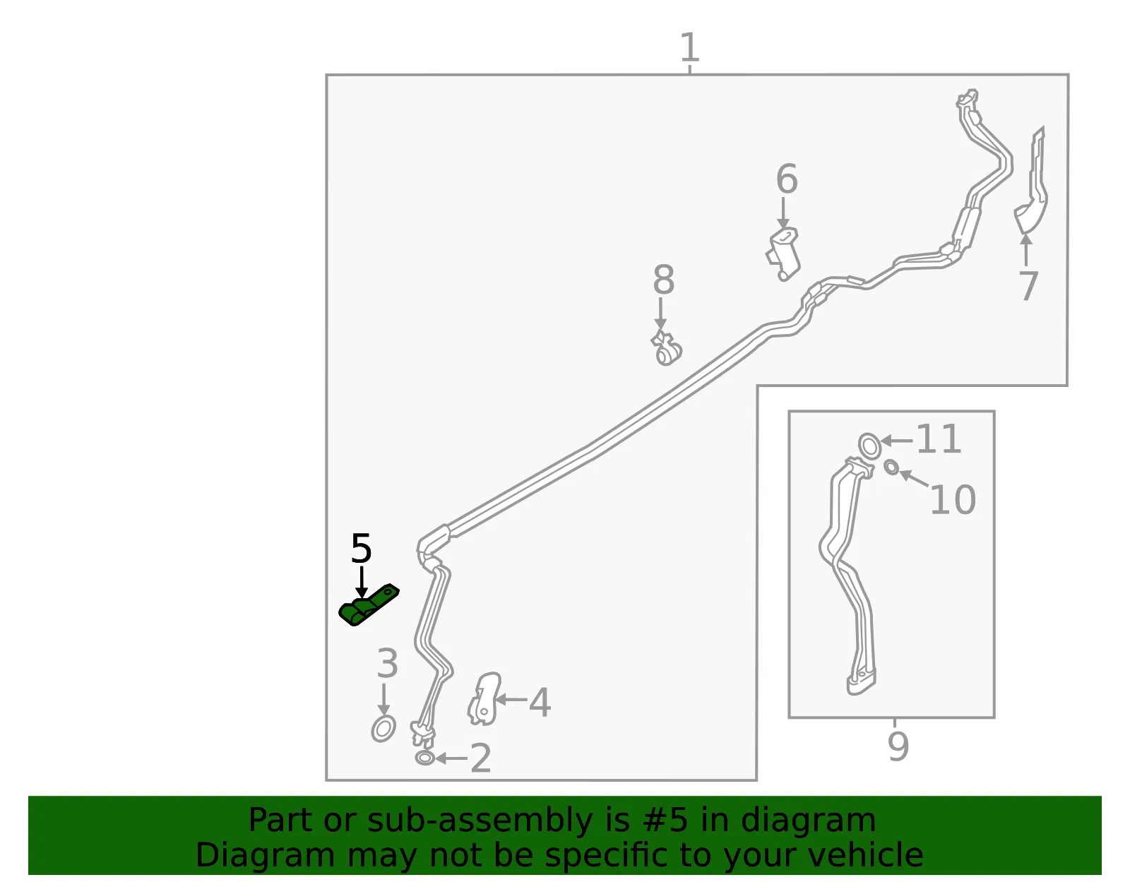 A/C Refrigerant Line Bracket - Nissan (92552-3JA0A) - view 2
