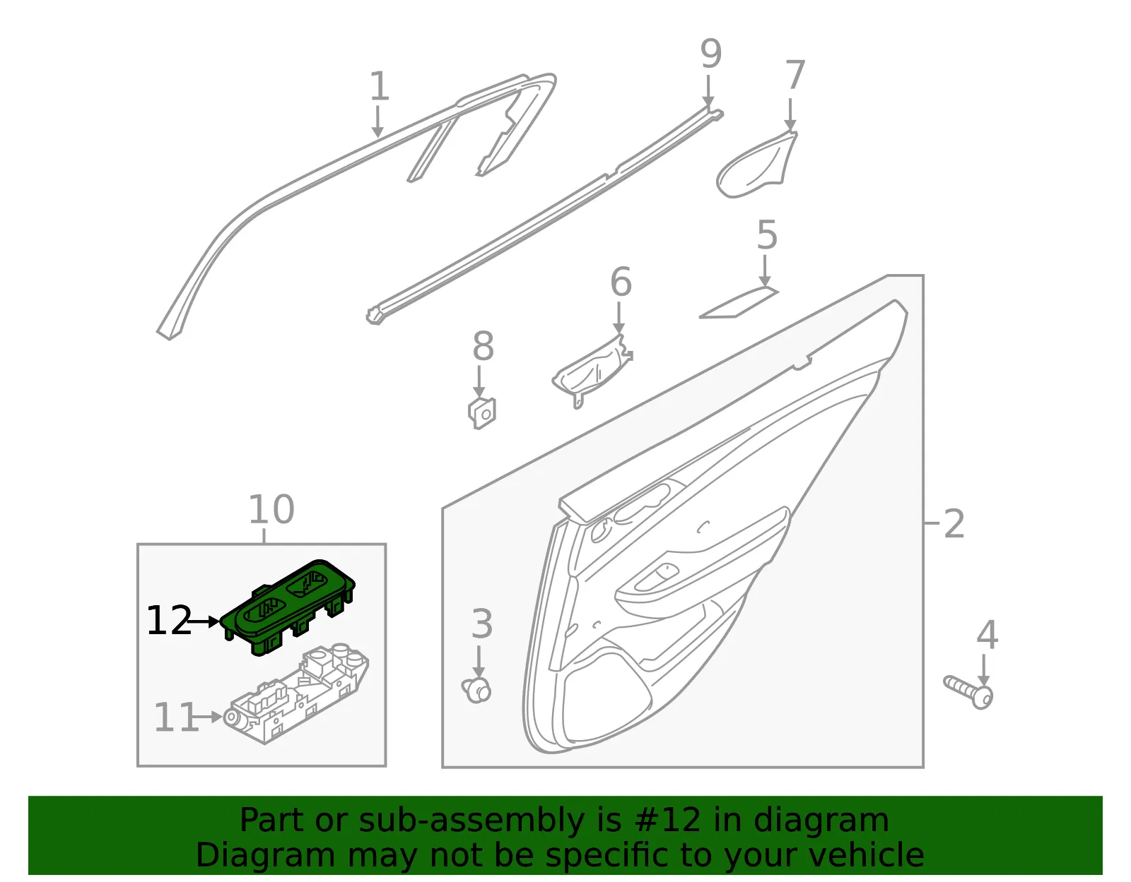 Bezel - Kia (93582-J5010CA) - view 2