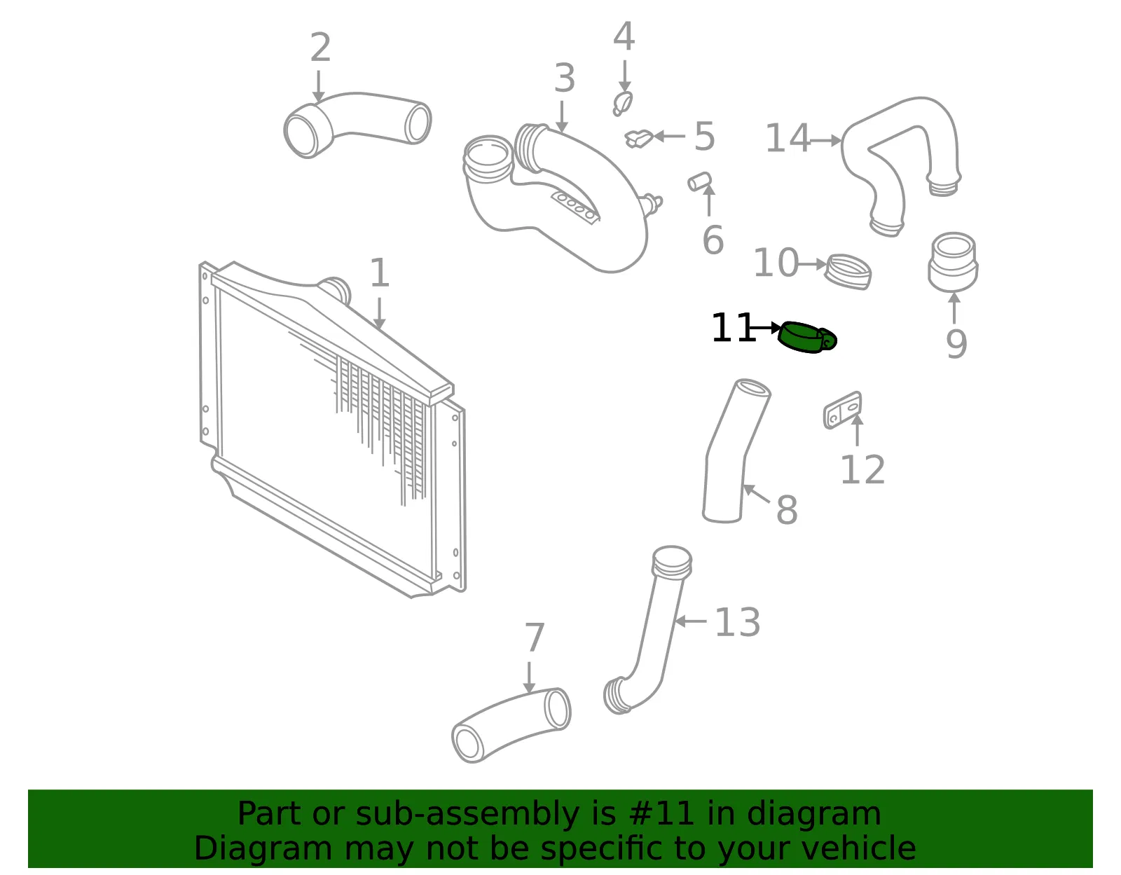 Inter-Cooler Pipe Clamp - Volvo (9445841) - view 2