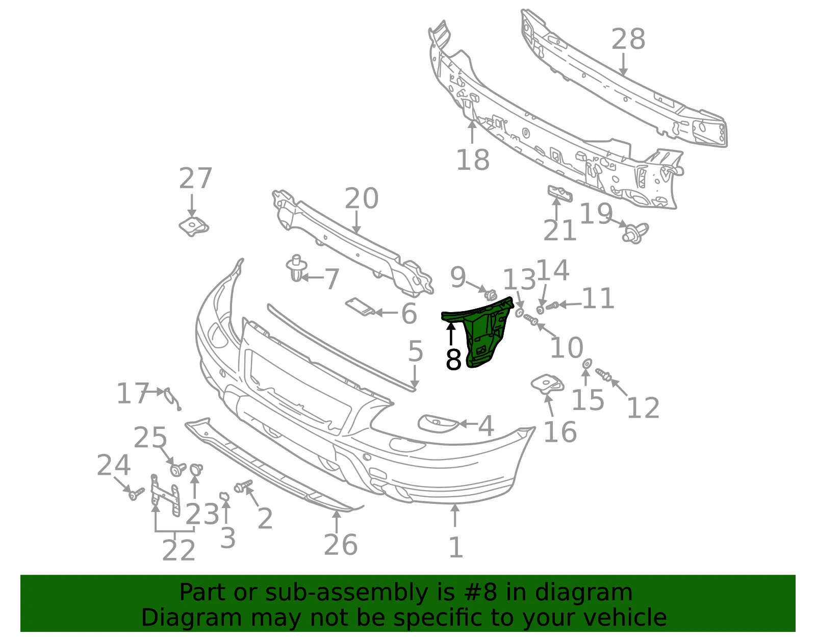 Mount Bracket - Driver's Side (LH) - Volvo (9484364) - view 3