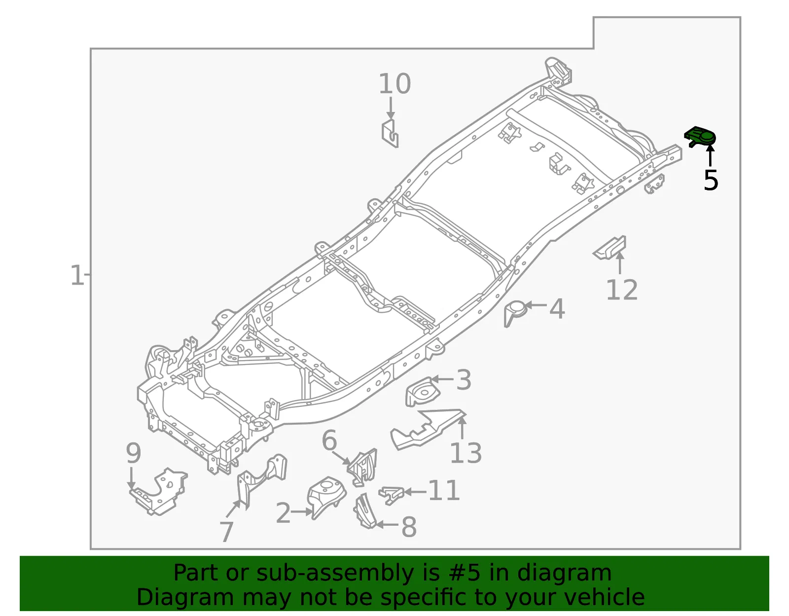 Cab Mount Bracket - Nissan (95252-9BT0A) - view 2