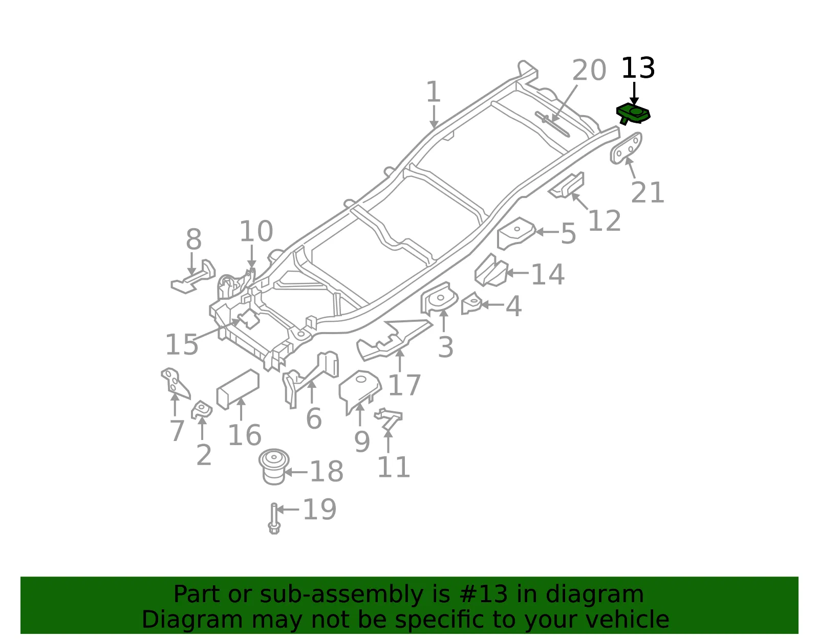 Mount Bracket - Nissan (95252-EA830) - view 2