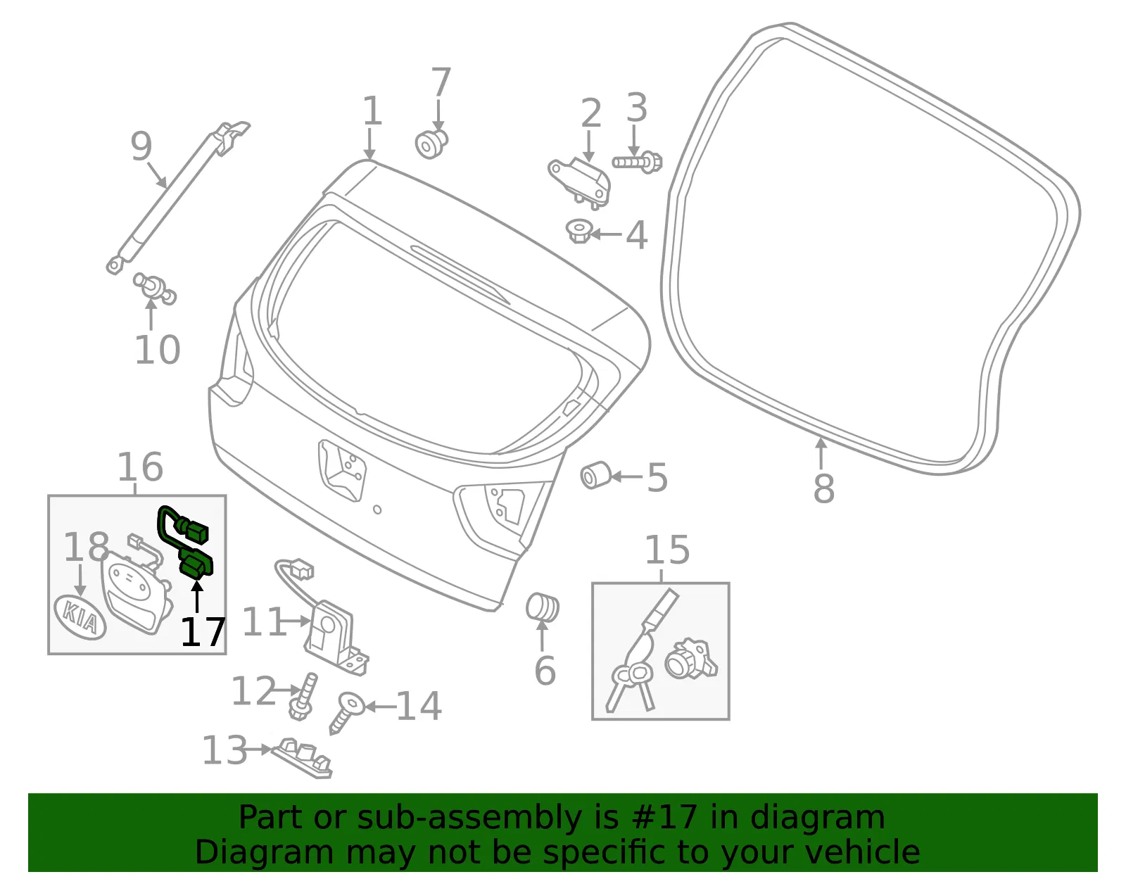 Rear Camera - Kia (95760-1W000) - view 2