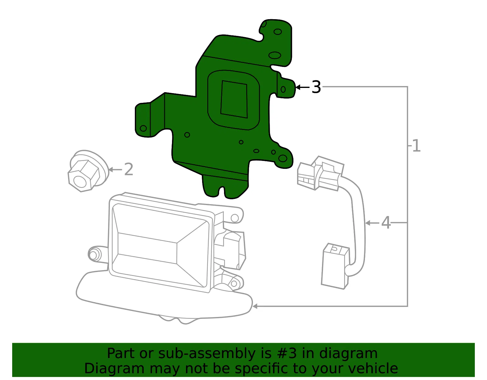 Bracket - Driver's Side (LH) - Kia (95812-C5500) - view 2