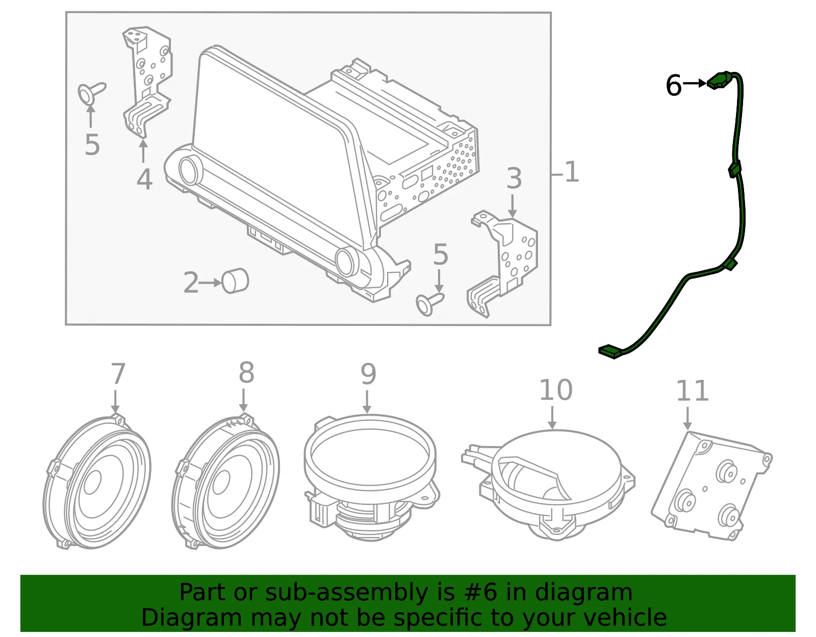 Cable - Kia (96120-M6310) - view 2